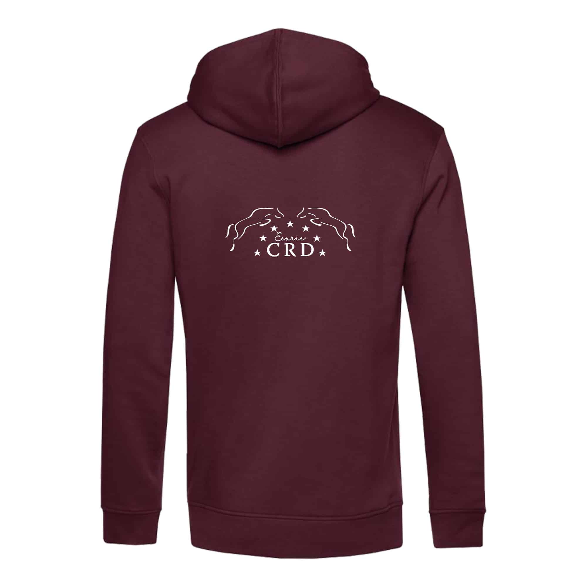 SWEAT A CAPUCHE (homme) - ECURIE CRD - Bordeaux - BCU33B – Image 3