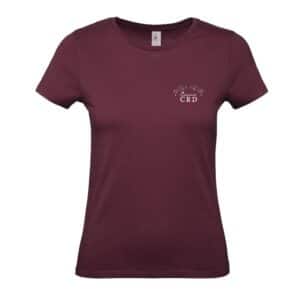 T-SHIRT (femme) - ECURIE CRD - Bordeaux - BC04T