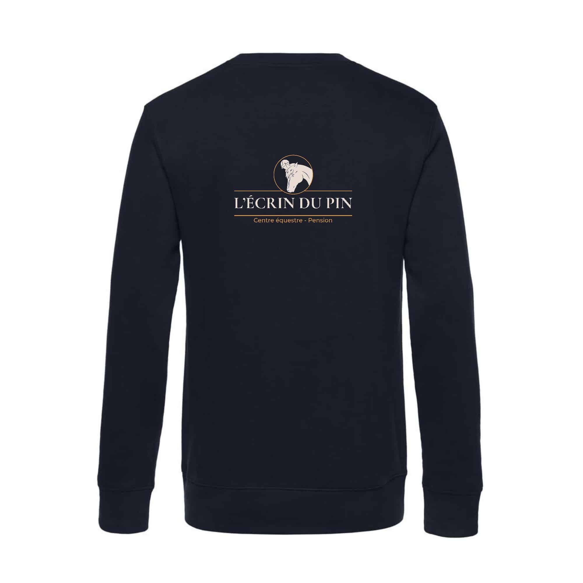 SWEAT COL ROND (enfant) - L'Ecrin du Pin - Navy - ID332K – Image 2