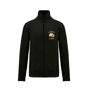 Veste micropolaire zippée (enfant) – LA DEUCHE AUBOISE - Noir – K920