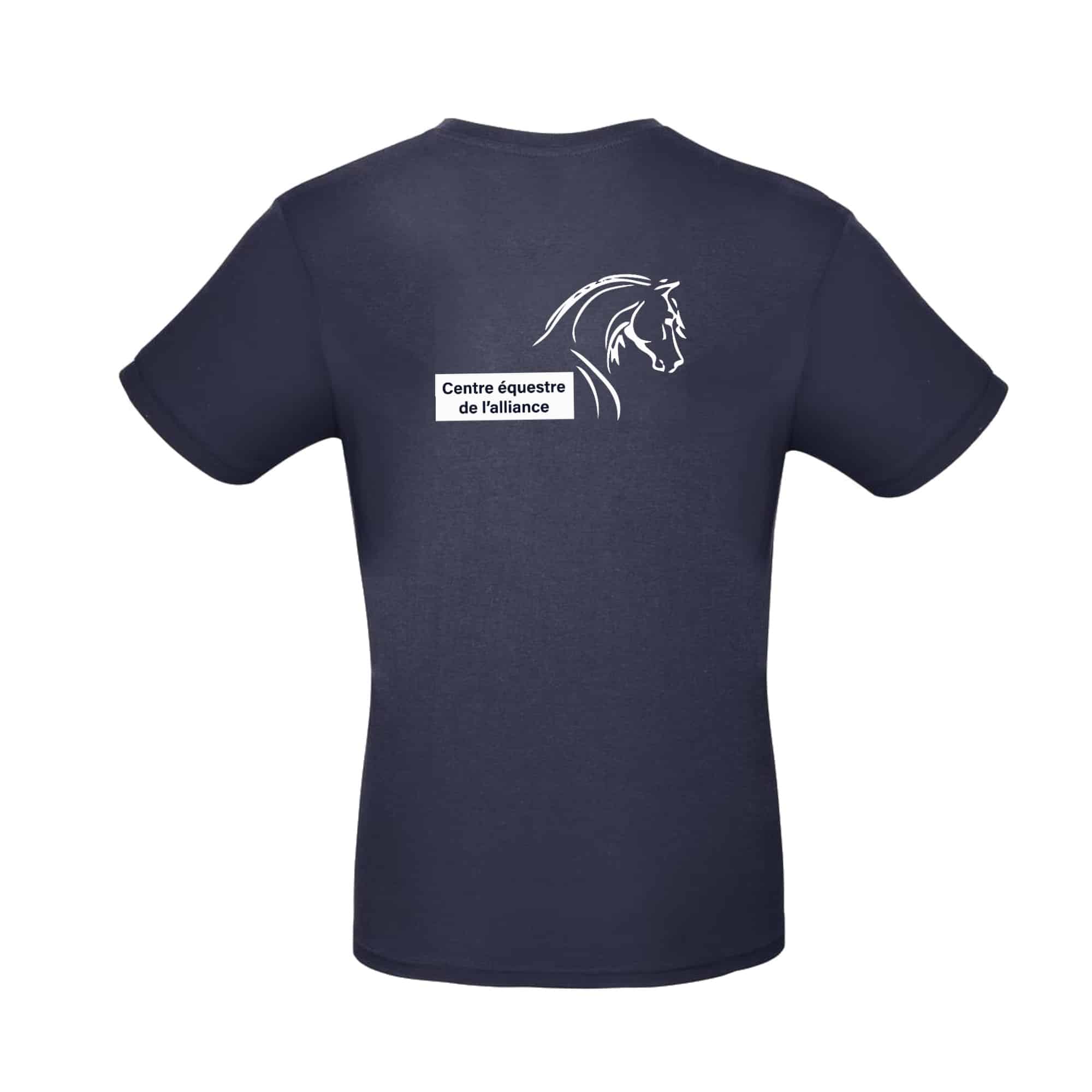 T-SHIRT (homme) - SCEA Centre Equestre de l’Alliance – Navy - BC03T – Image 3
