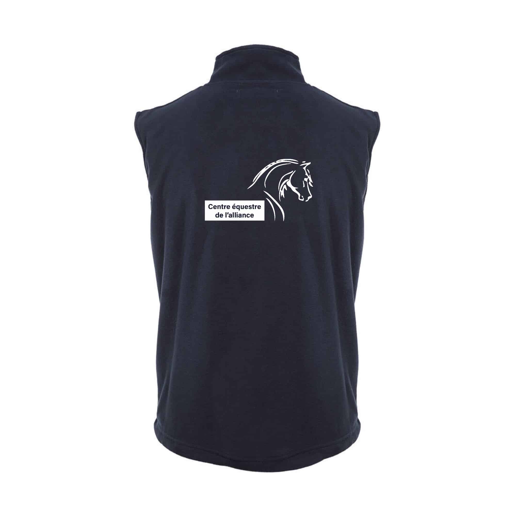 Veste micropolaire zippée sans manches (Homme) – SCEA Centre Equestre de l’Alliance – Navy – K913 – Image 2