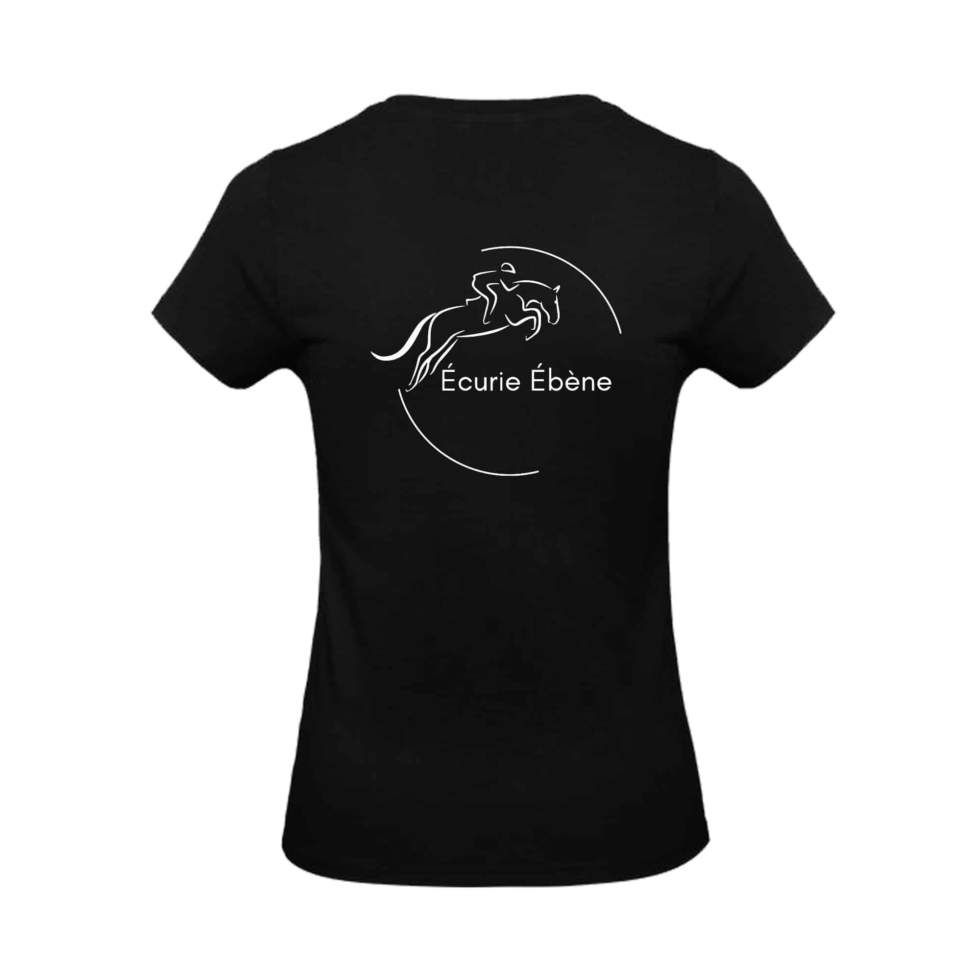 T-SHIRT (femme) - Écurie Ébène - Noir - BC04T – Image 3