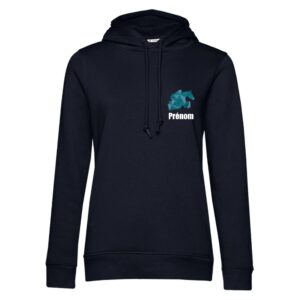 SWEAT A CAPUCHE (femme) – Les écuries d’émeraude - Navy - BCW34B