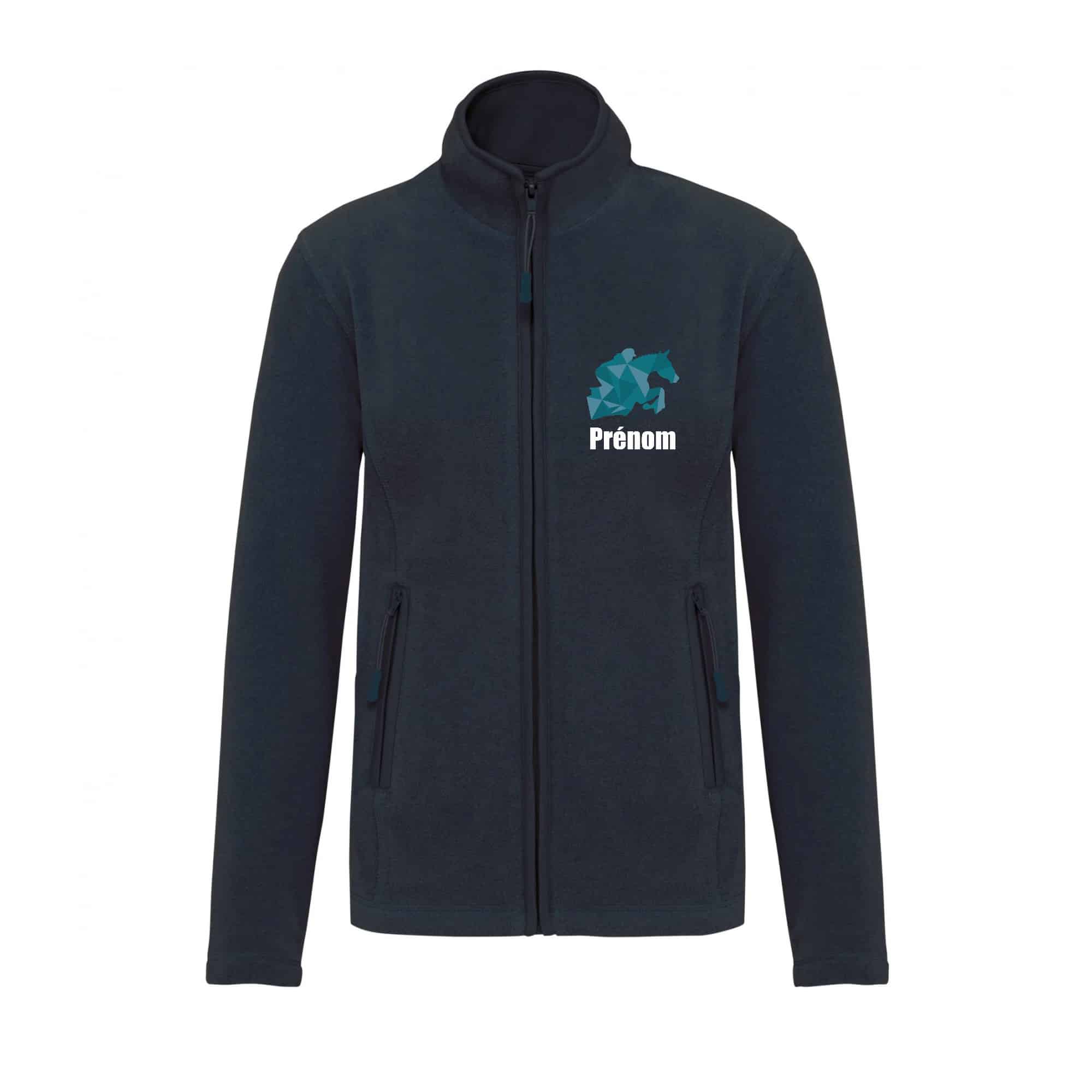 Veste micropolaire zippée (homme) – Les écuries d’émeraude - Navy – K911