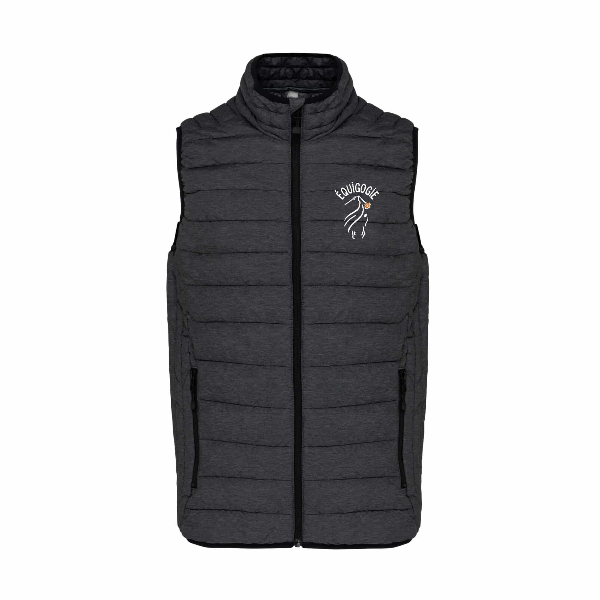 DOUDOUNE SANS MANCHES (homme) - Equigogie - Les écuries de Pépanie - Gris Anthracite - K6113