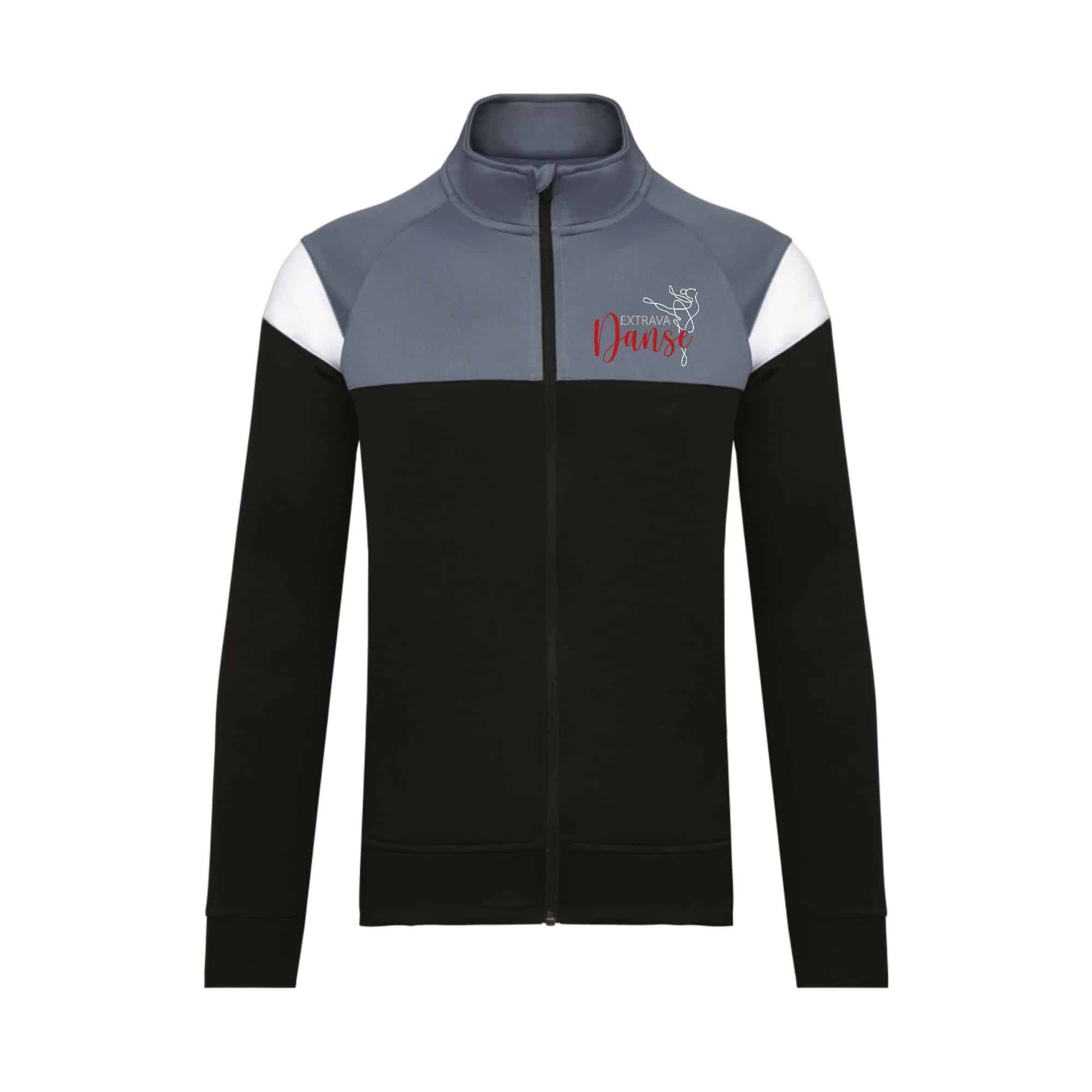 Veste de survêtement zippée (enfant) - Extrava’danse - Noir - PA391