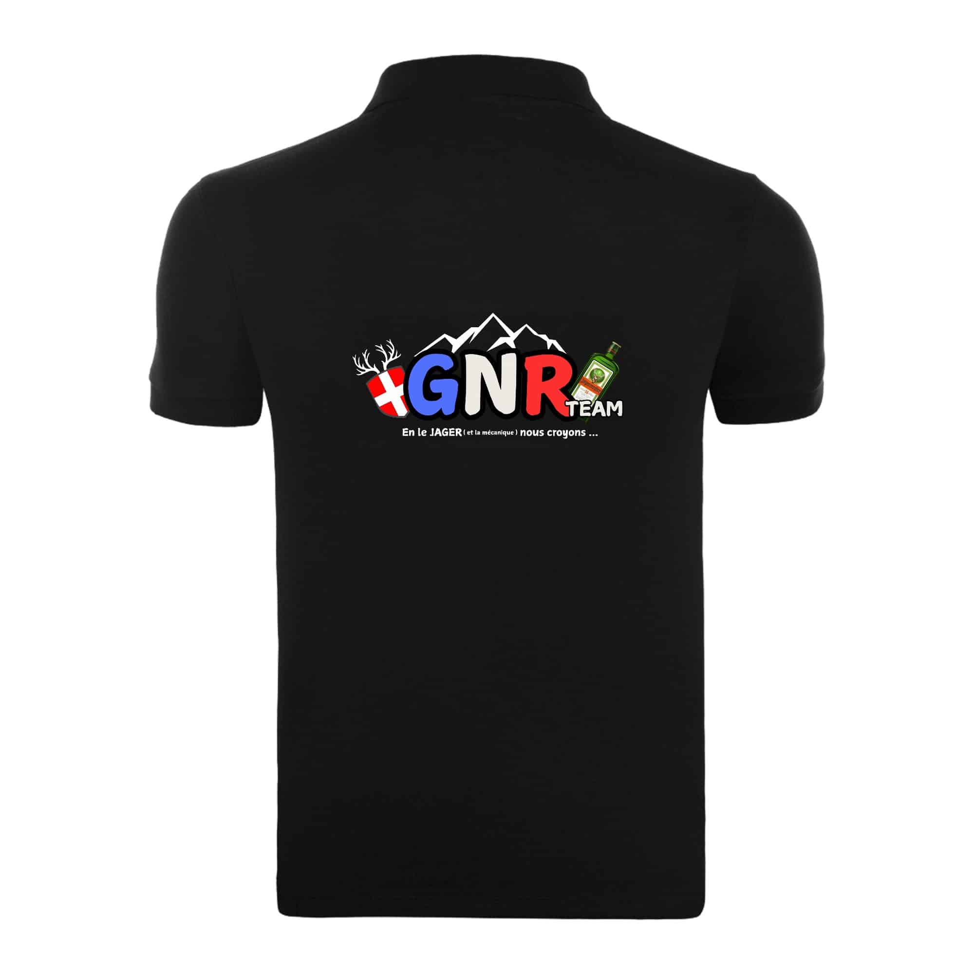 Polo premium (homme) - GNR team - Noir - BCU426 – Image 2