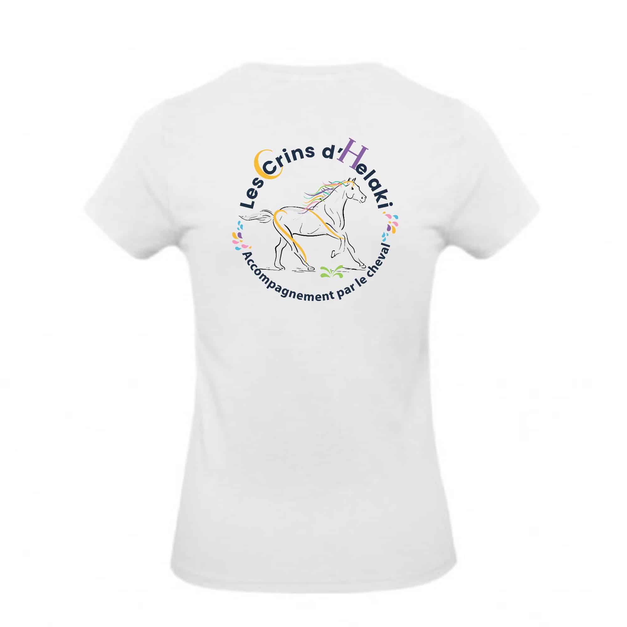 T-SHIRT (femme) - Les Crins d'Helaki - Blanc - BC04T – Image 3