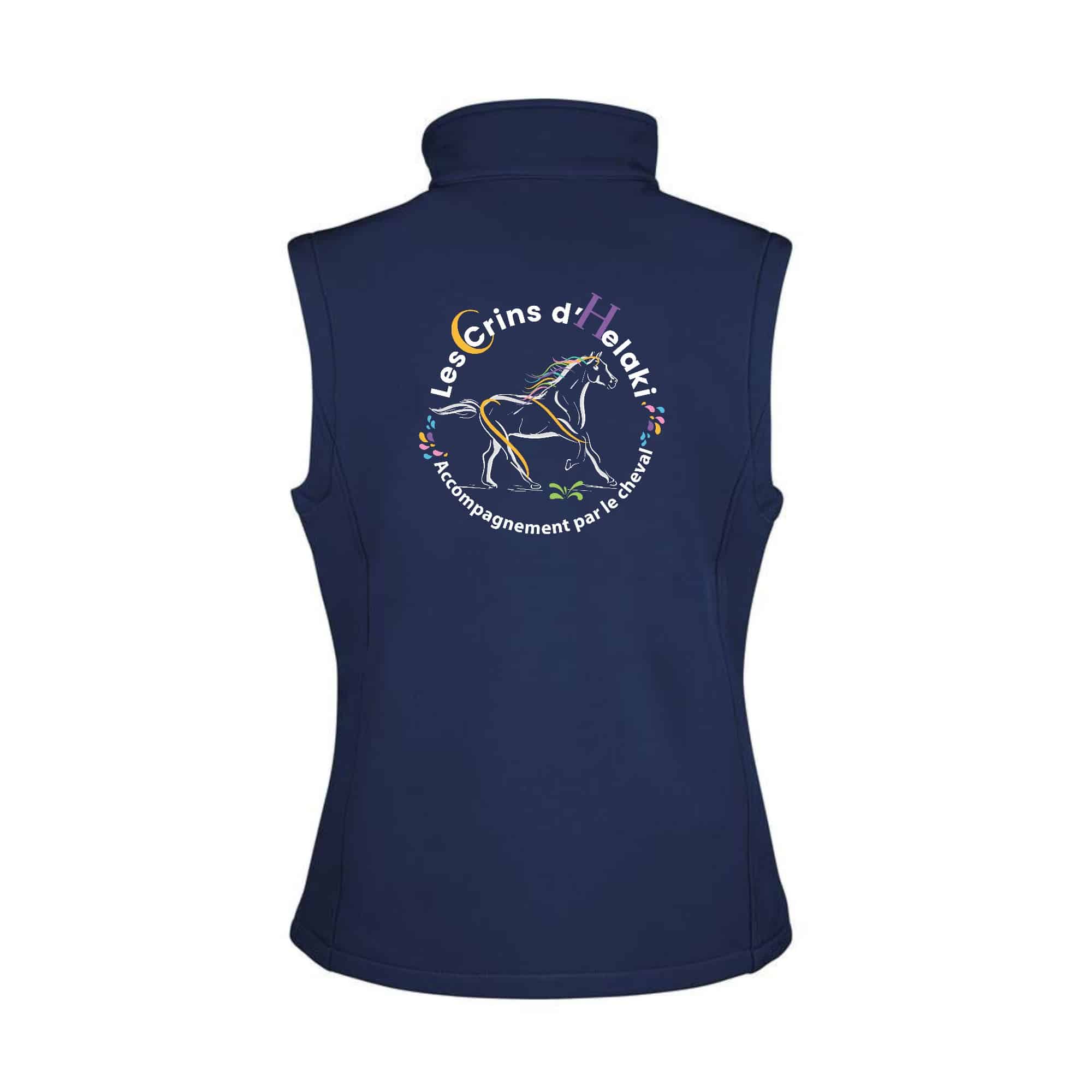 SOFTSHELL SANS MANCHE (femme) – Les Crins d'Helaki - Navy - R232F – Image 2