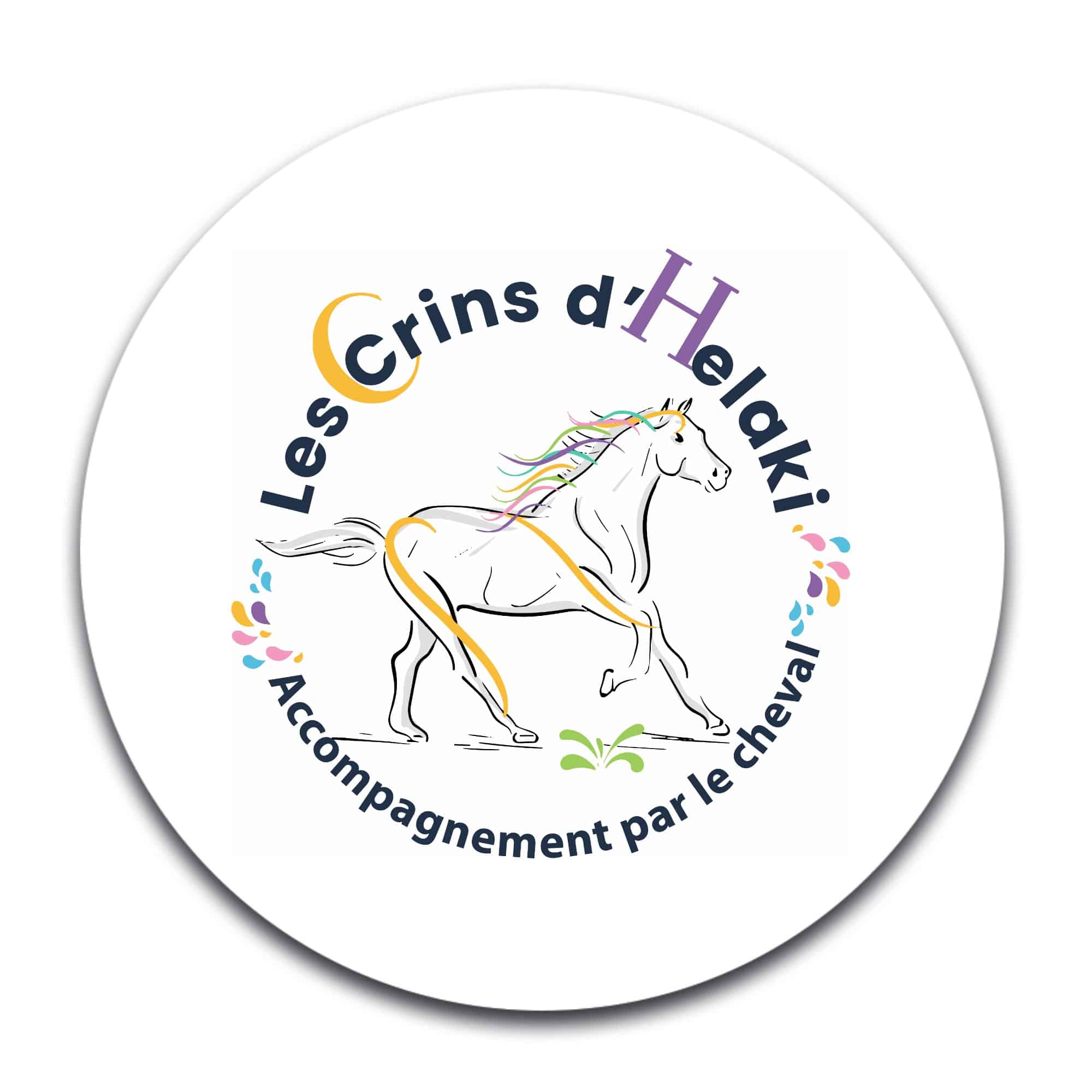 STICKER ROND - Les Crins d'Helaki - STI001