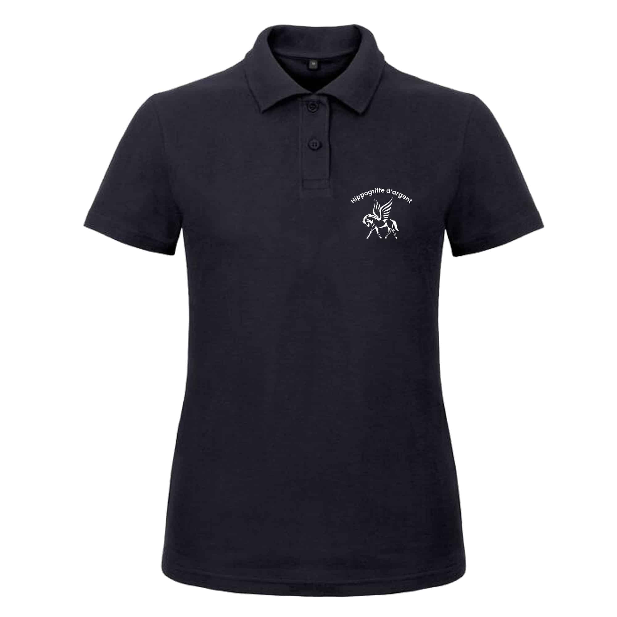 POLO (femme) - Hippogriffe d’argent - Navy - BCI1F
