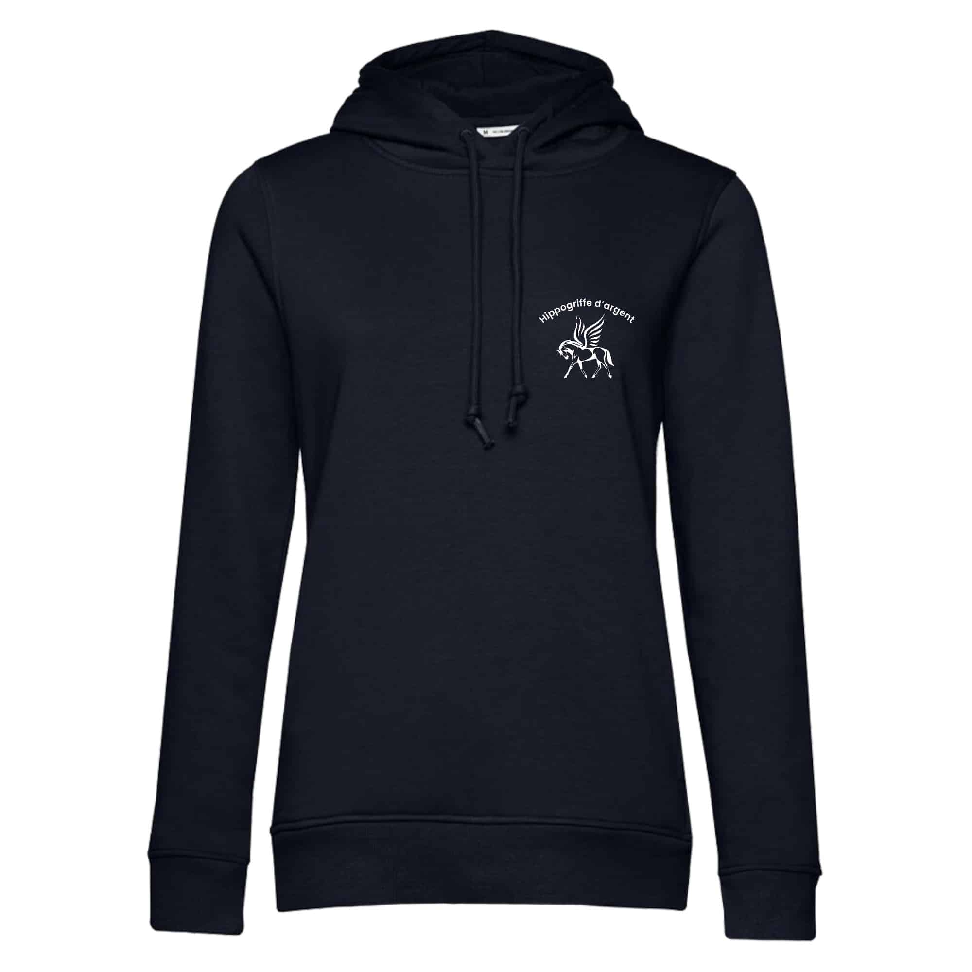 SWEAT A CAPUCHE (femme) – Hippogriffe d’argent - Navy - BCW34B