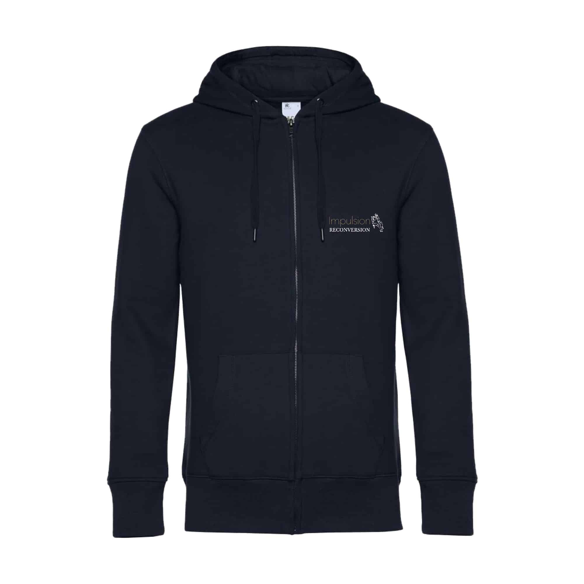 SWEAT ZIPPÉ (enfant) - IMPULSION RECONVERSION - Navy - K455