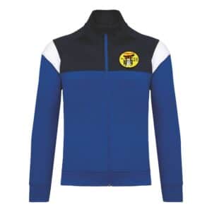 Veste de survêtement zippée (enfant) - Judo club arts martiaux Montigny - Bleu roi - PA391