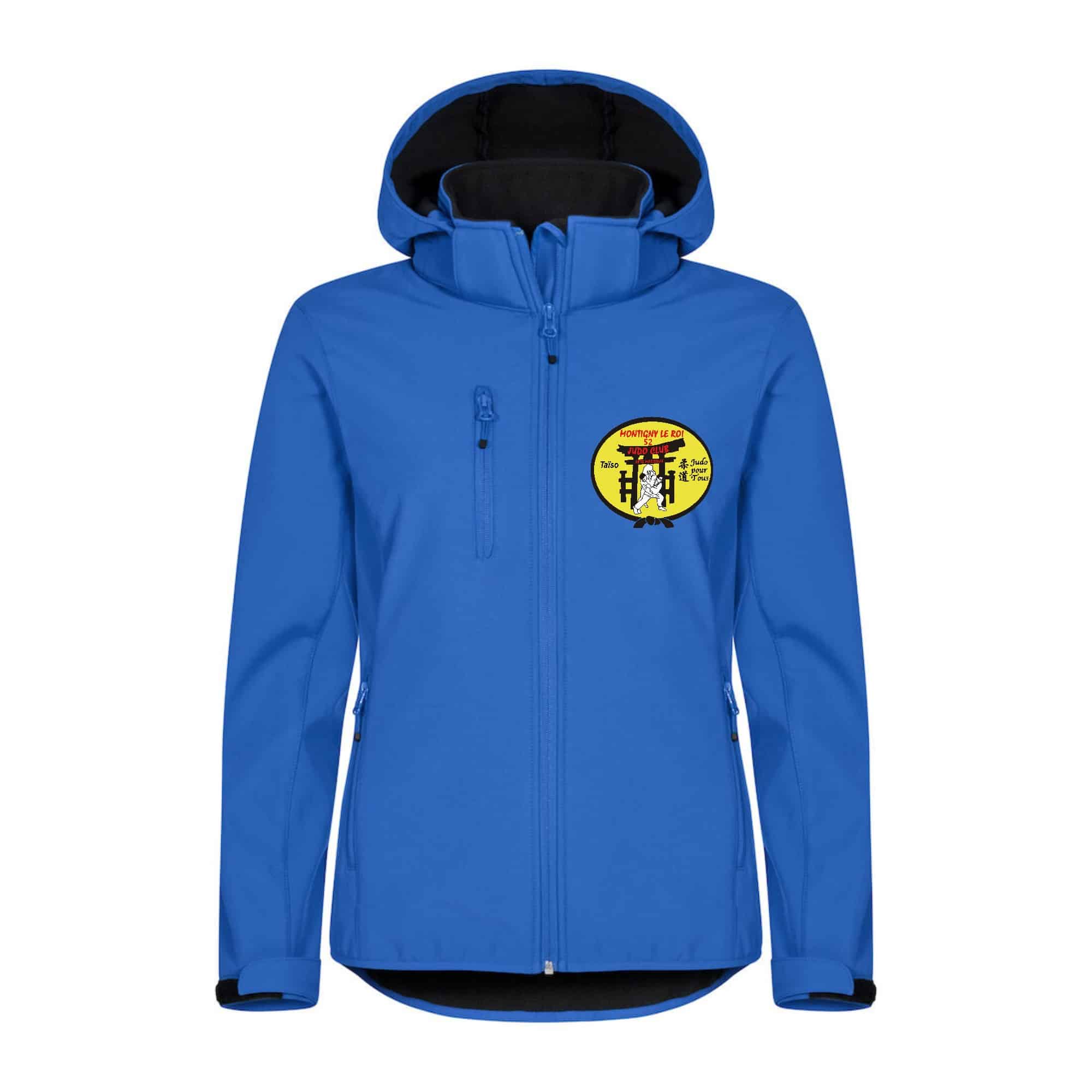 SOFTSHELL "Classic" (femme) - Judo club arts martiaux Montigny - Bleu roi - 0200917