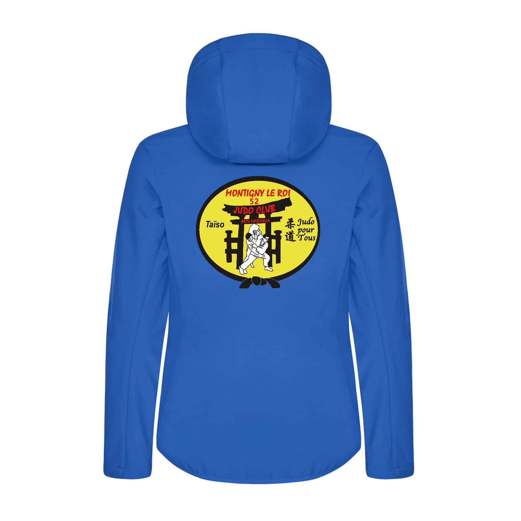 SOFTSHELL "Classic" (femme) - Judo club arts martiaux Montigny - Bleu roi - 0200917 – Image 3