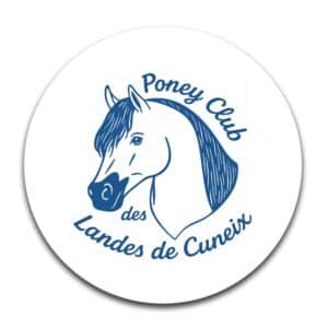 STICKER ROND - Poney club des landes - STI001