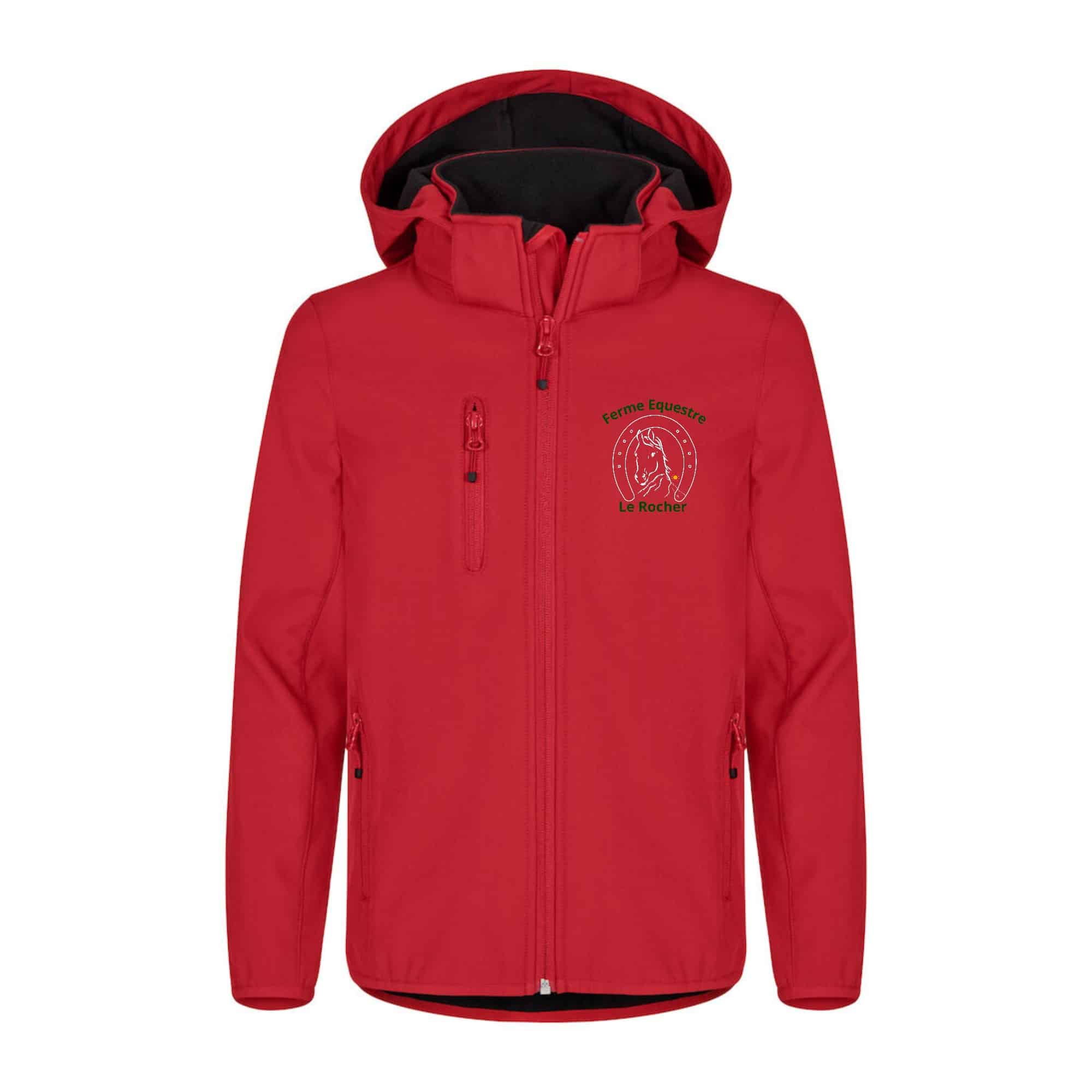 SOFTSHELL ''Classic'' (enfant) - Ferme Equestre Le Rocher - Rouge - 0200909