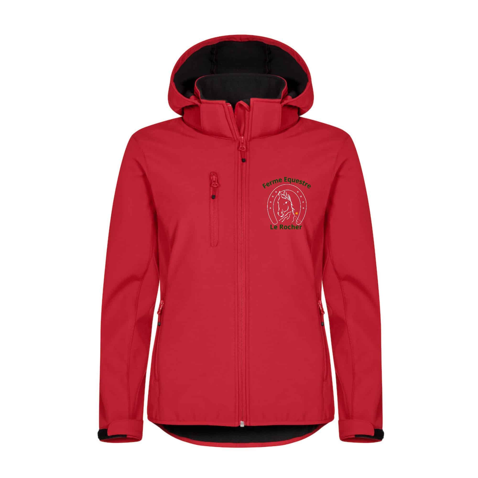 SOFTSHELL "Classic" (femme) - Ferme Equestre Le Rocher - Rouge - 0200917