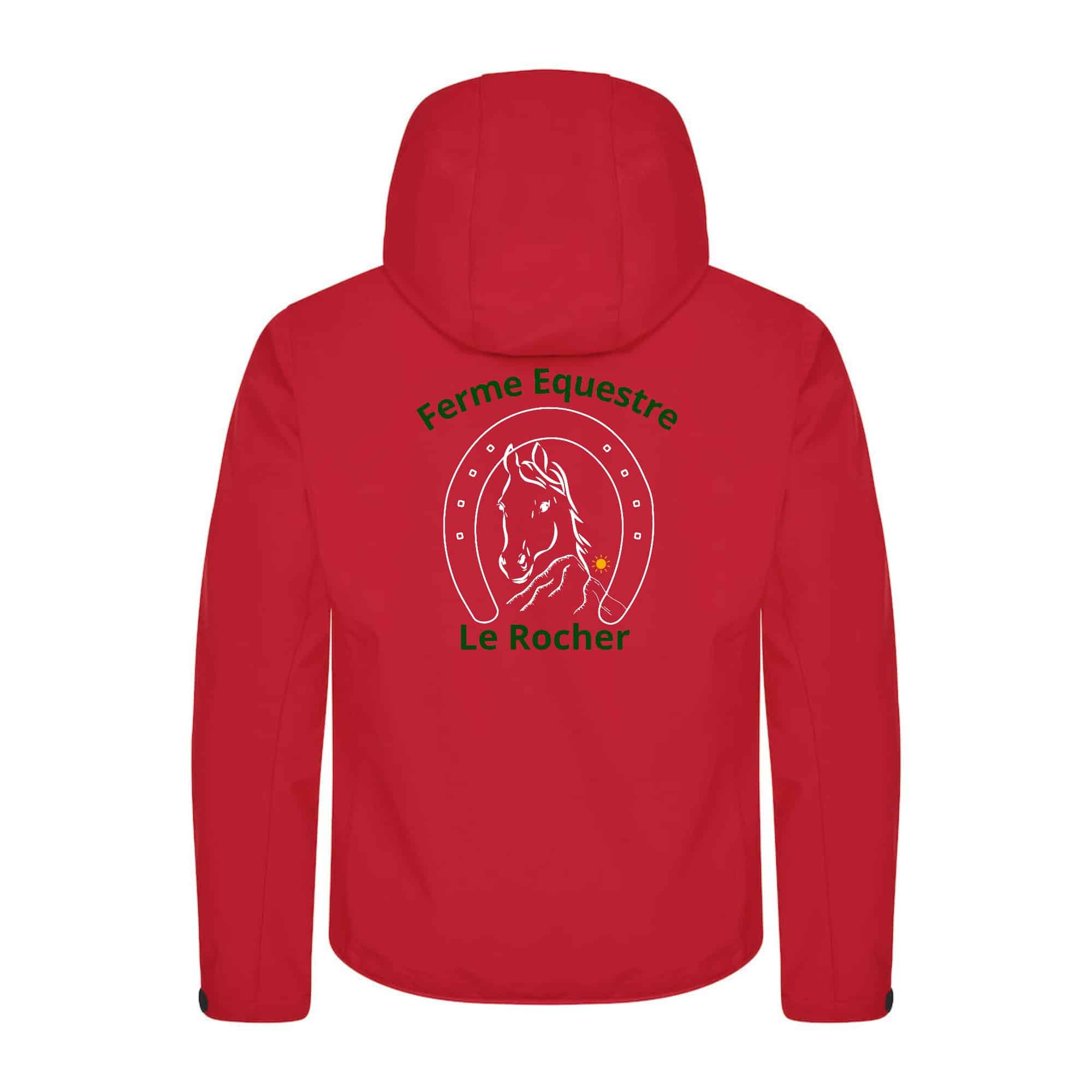 SOFTSHELL "Classic" (homme) - Ferme Equestre Le Rocher - Rouge - 0200912 – Image 3