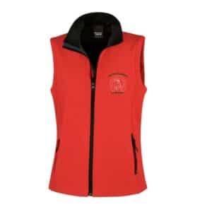 SOFTSHELL SANS MANCHE (femme) – Ferme Equestre Le Rocher - Rouge - R232F
