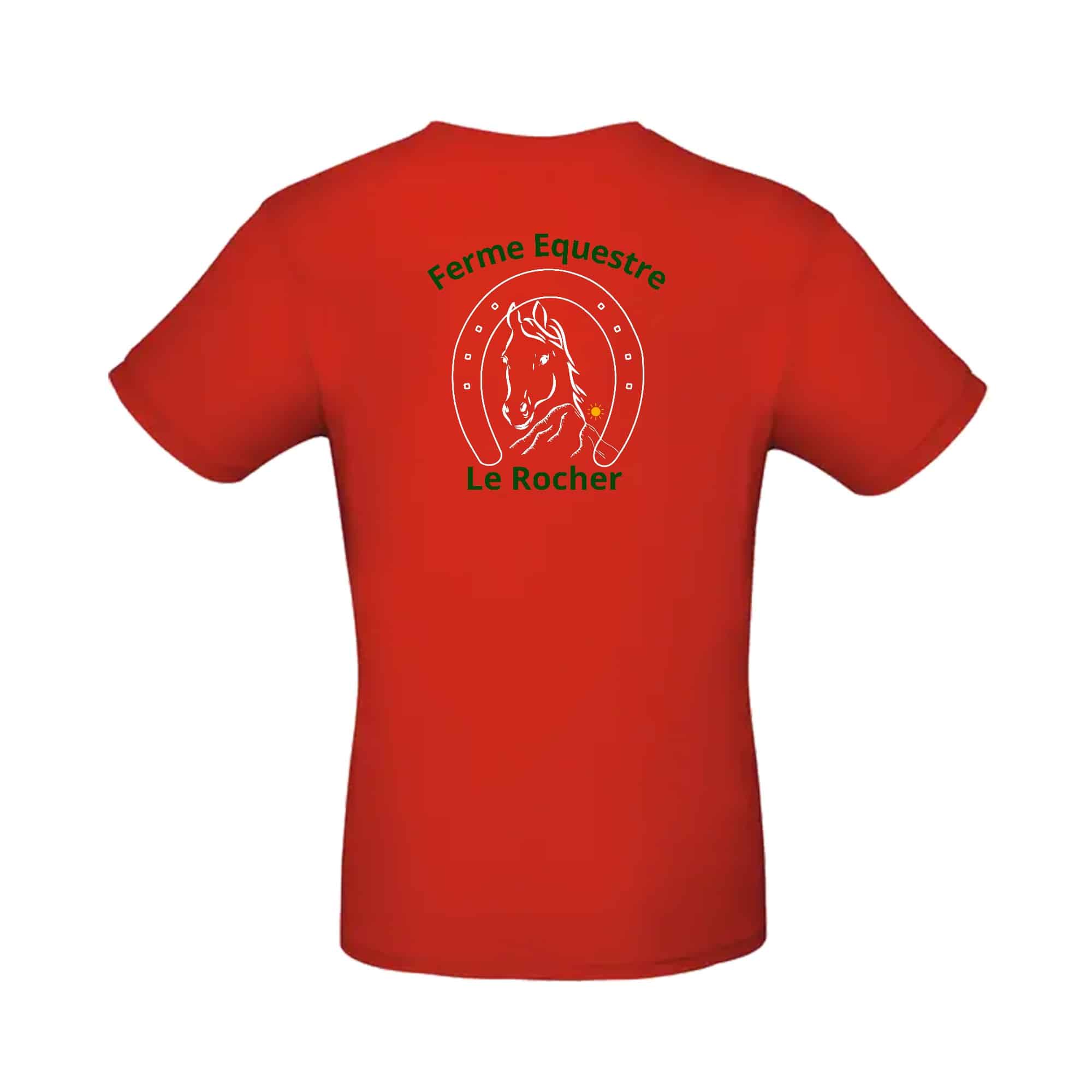 T-SHIRT (enfant) - Ferme Equestre Le Rocher - Rouge - BC03TK – Image 3