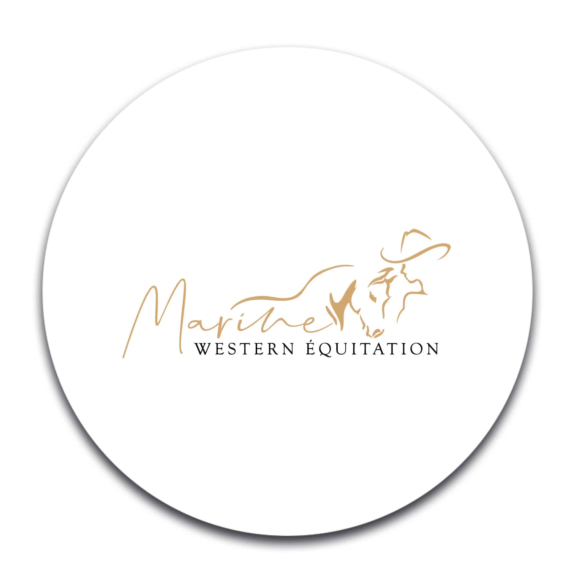 STICKER ROND - Marine Western Équitation - STI001