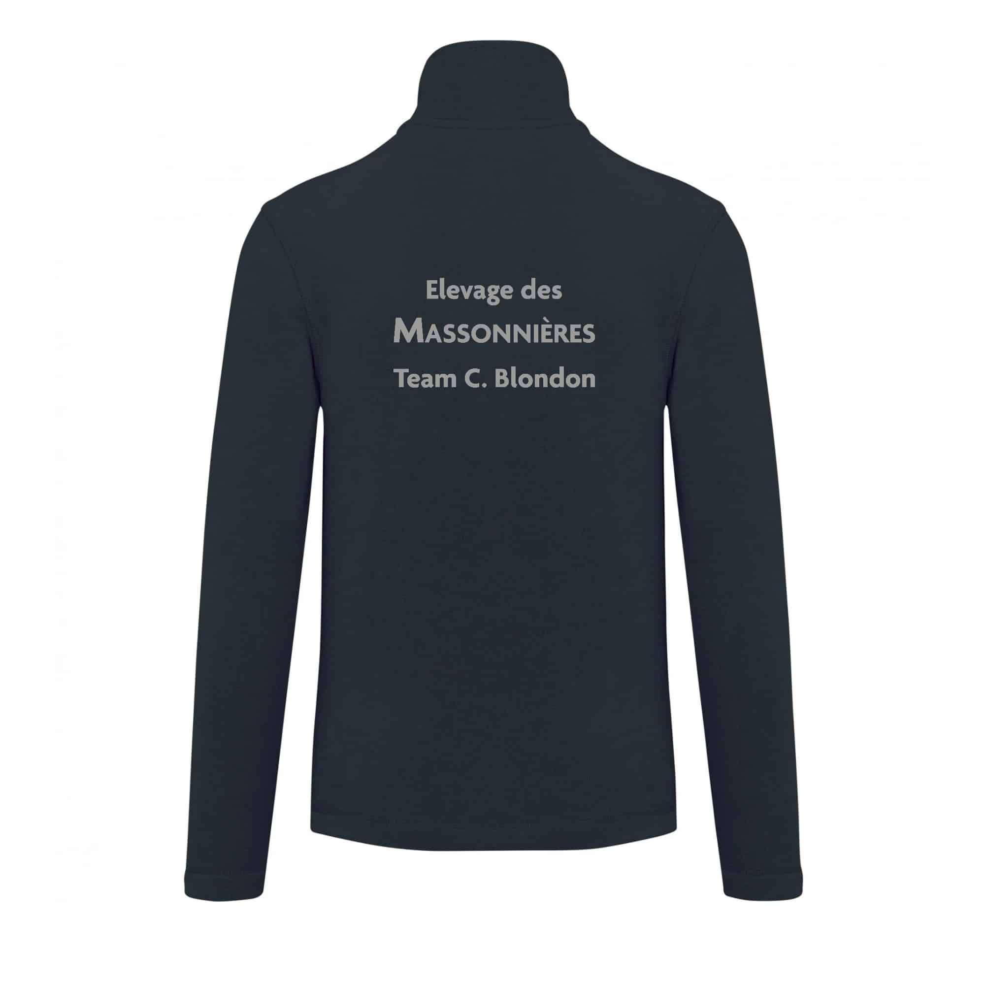 Veste micropolaire zippée (femme) – Elevage des Massonnières - Navy – K907 – Image 2