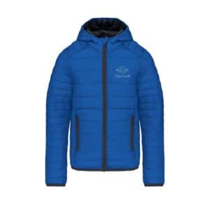 DOUDOUNE AVEC MANCHES ET CAPUCHE (enfant) - Ecurie Mel'enselle - Bleu roi - K6112