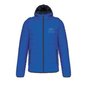 DOUDOUNE AVEC MANCHES ET CAPUCHE (homme) - Ecurie Mel'enselle - Bleu roi - K6110