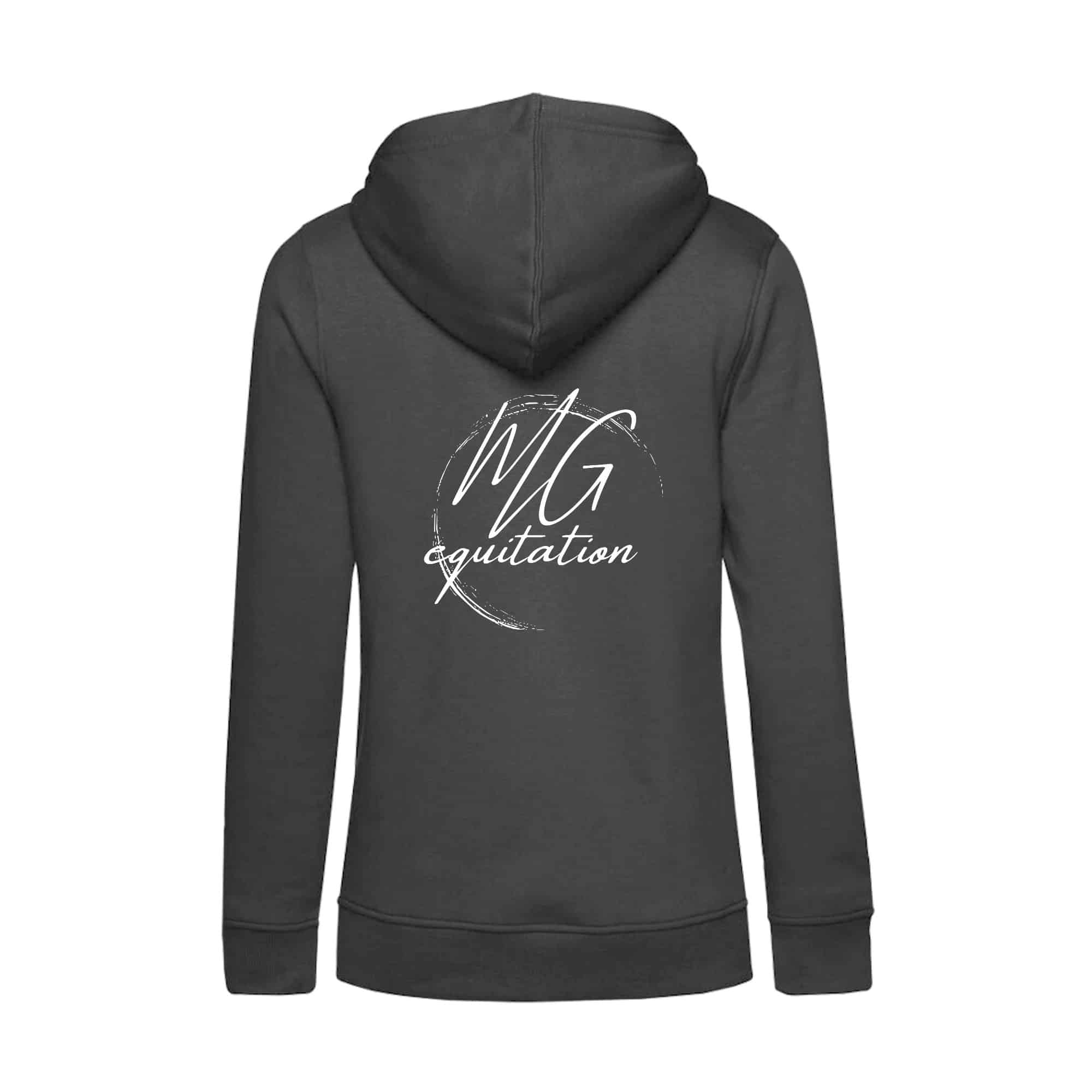 SWEAT A CAPUCHE (femme) – Mg equitation - Gris Anthracite - BCW34B – Image 3