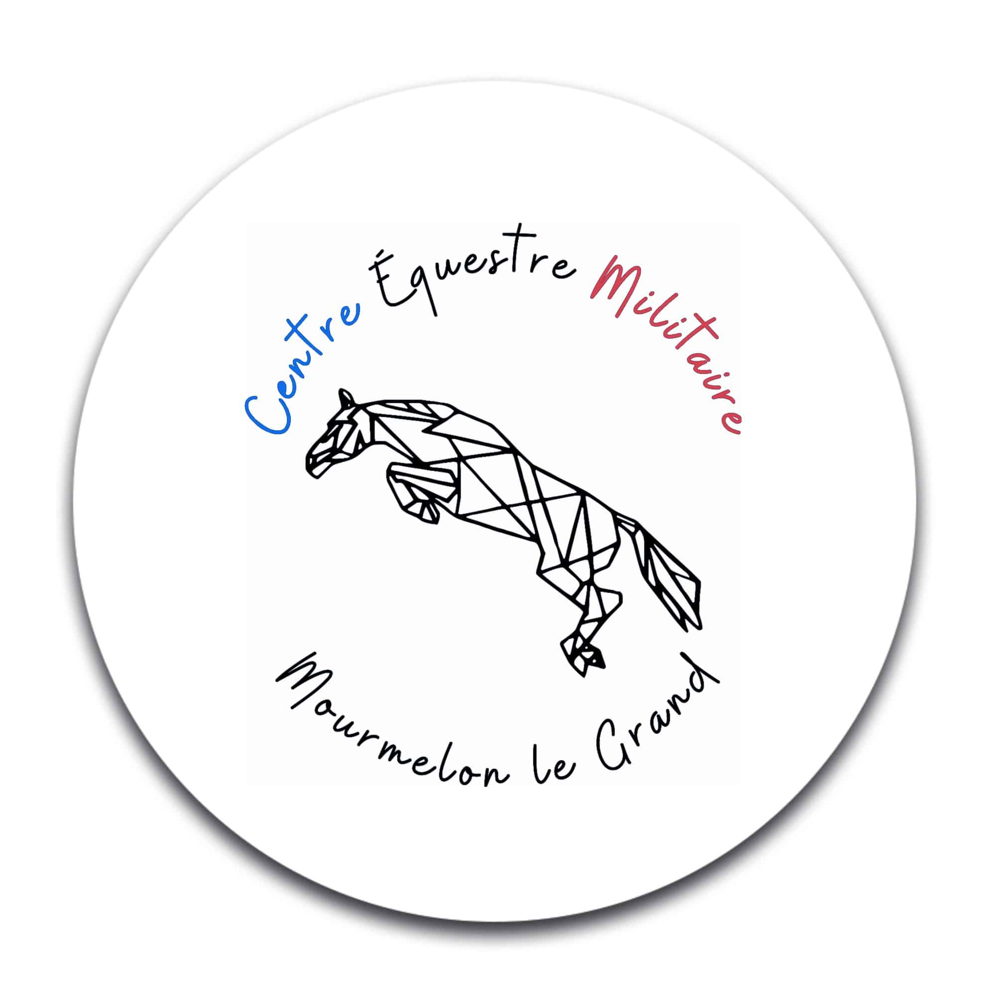 STICKER ROND - Centre équestre militaire de Mourmelon le Grand - STI001