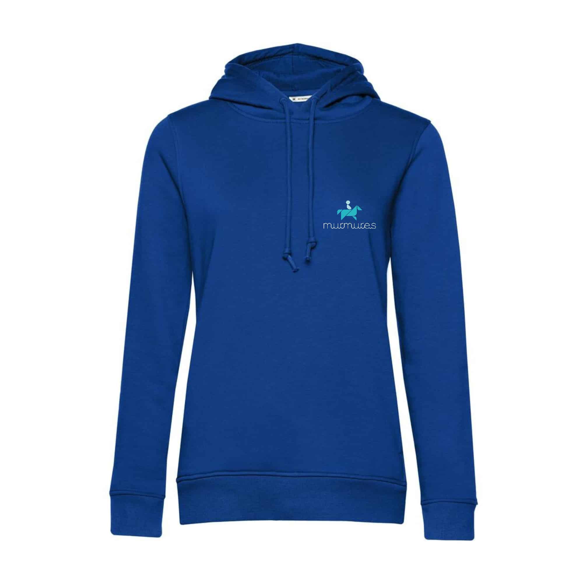 SWEAT A CAPUCHE (femme) – murmures - Bleu roi - BCW34B