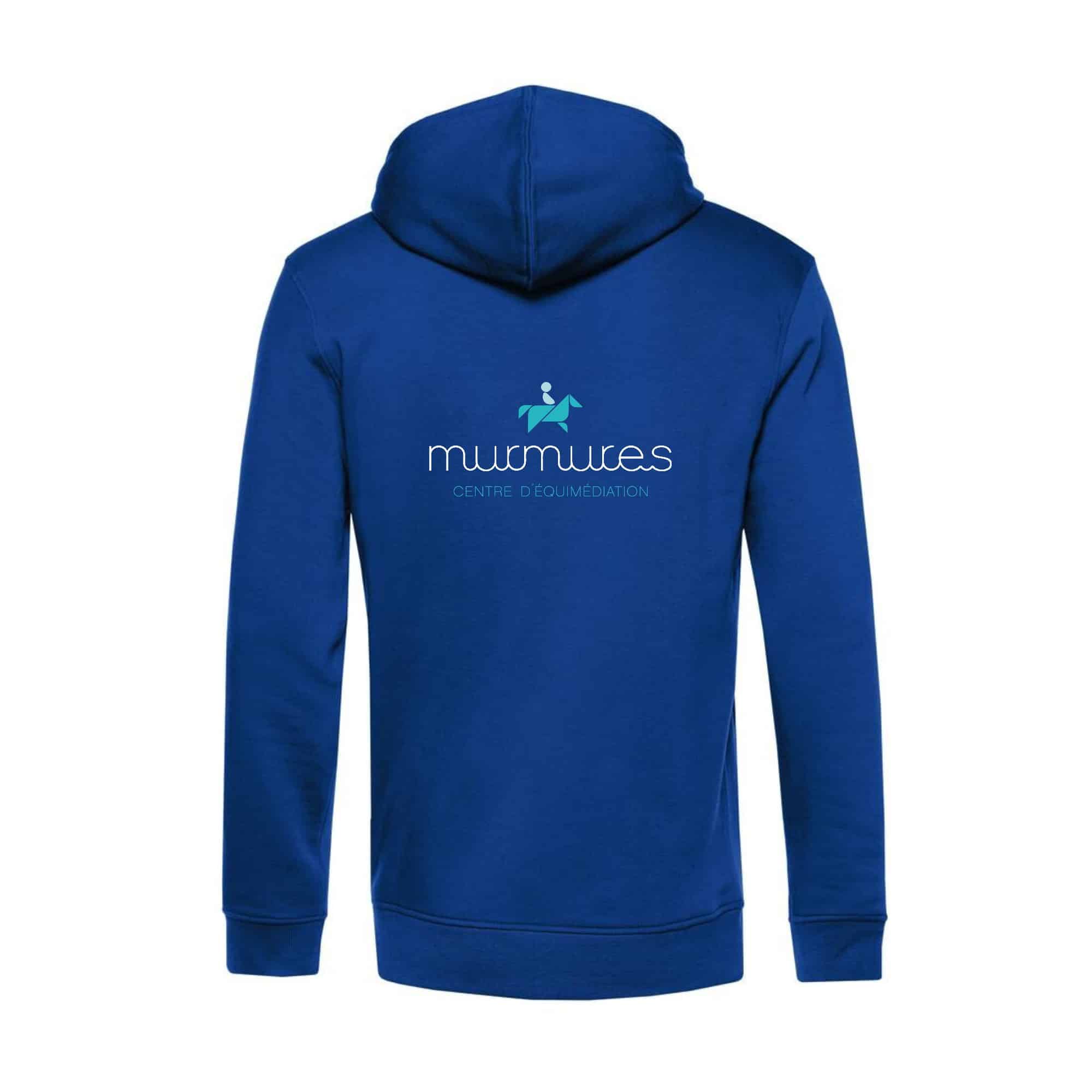 SWEAT A CAPUCHE (enfant) - murmures - Bleu roi - K477 – Image 2