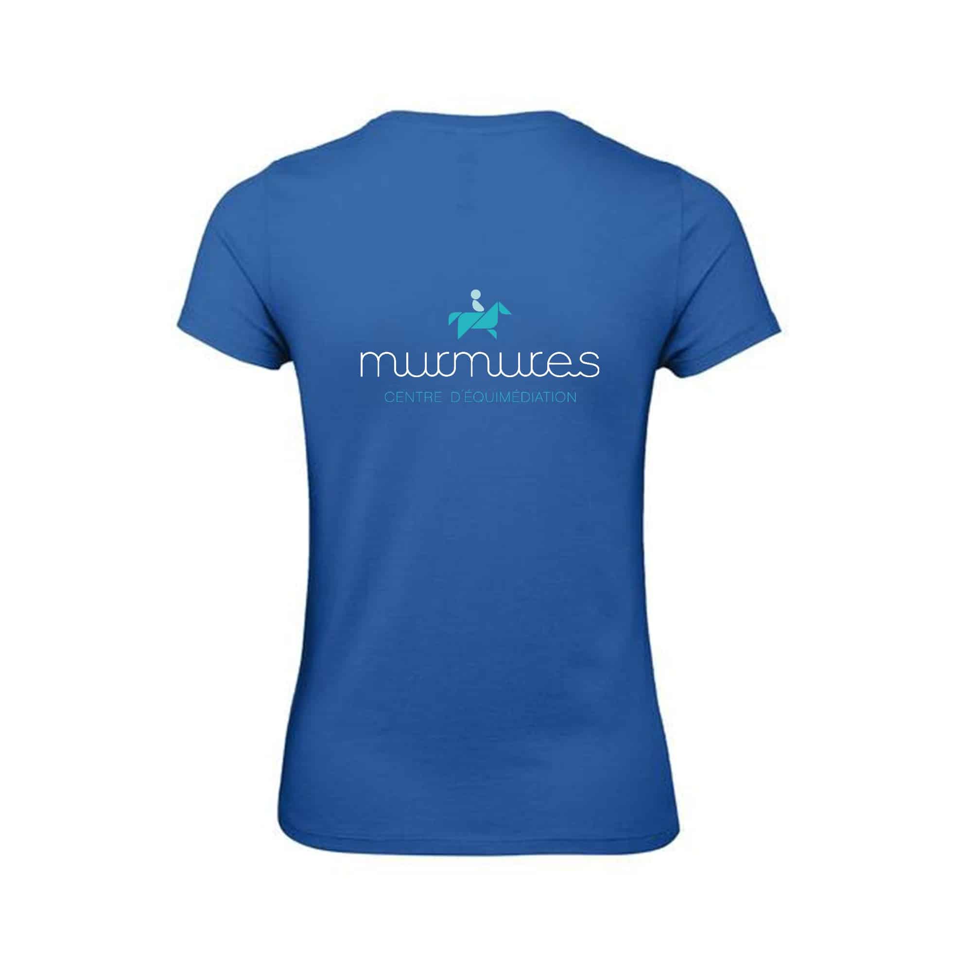 T-SHIRT (femme) - murmures - Bleu roi - BC04T – Image 3