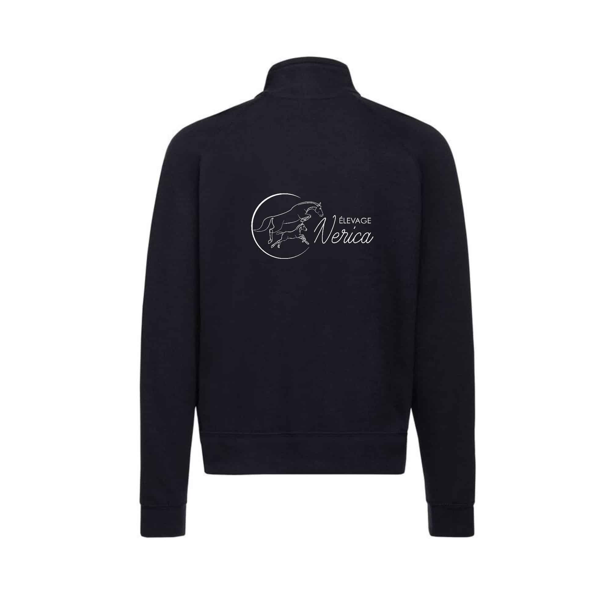 SWEAT ZIPPE SANS CAPUCHE (homme) - élevage nerica - Navy - SC365 – Image 2