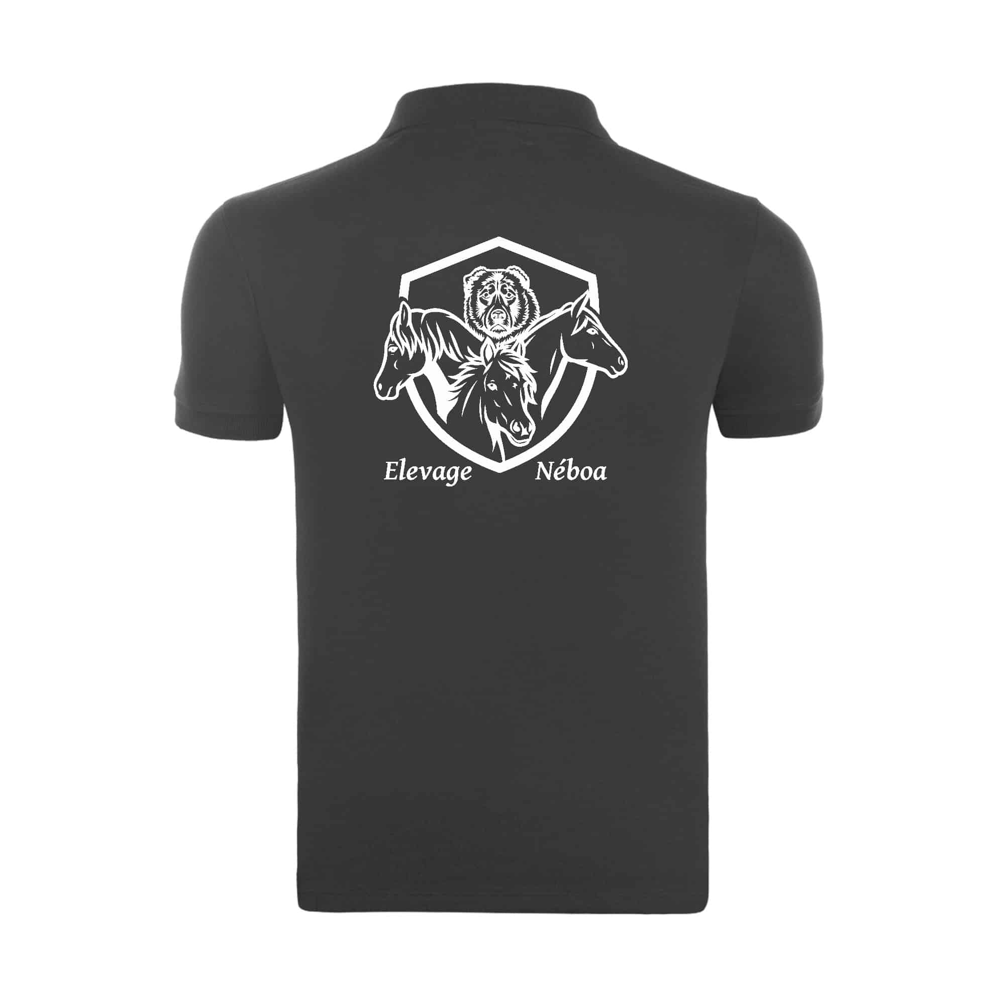 Polo premium (homme) - New Feet Néboa - Gris Anthracite - BCU426 – Image 2