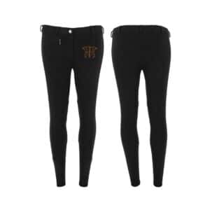 Pantalon d'équitation RIDING WORLD (enfant) - Centre Equestre Des papillons - Noir - 989070