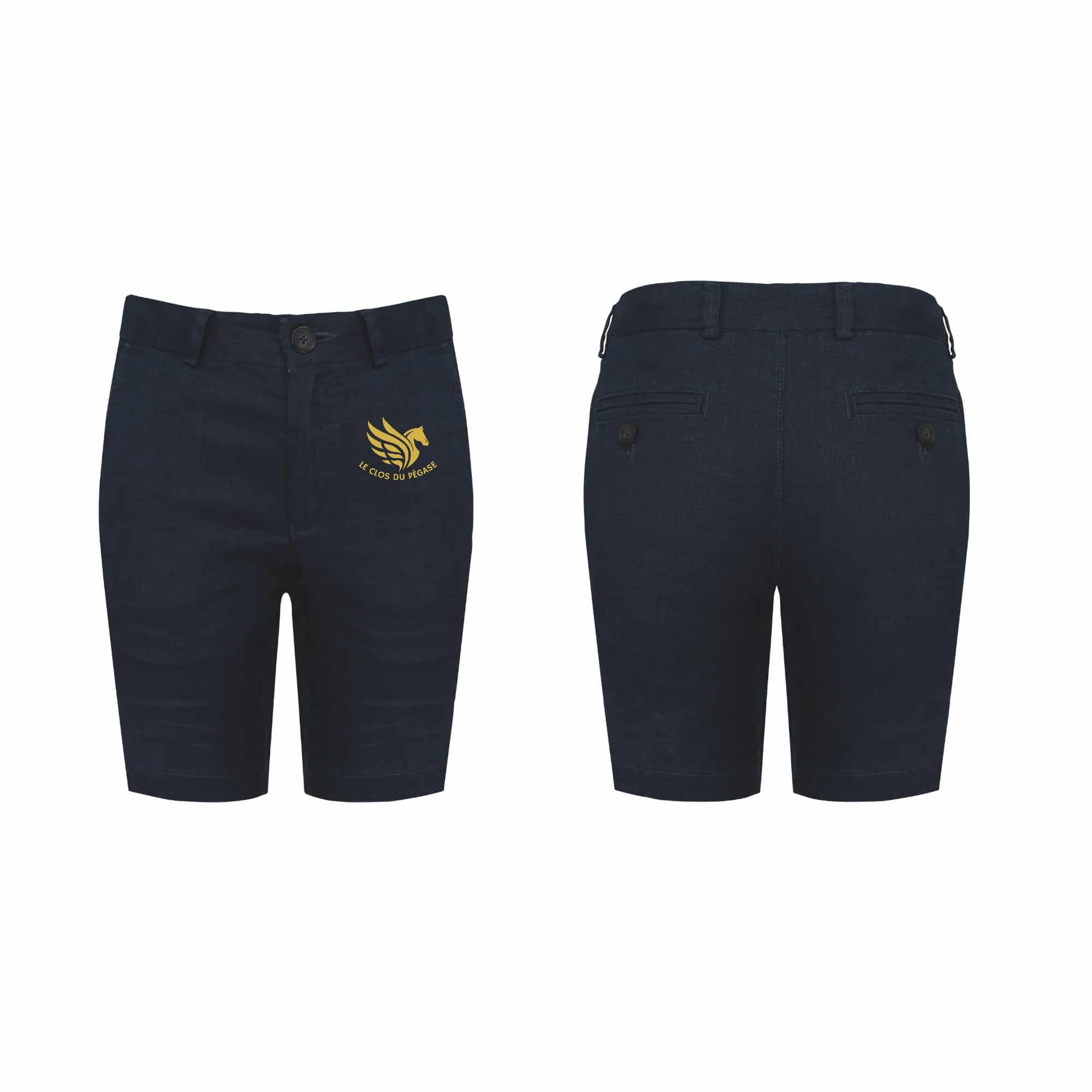 Bermuda chino premium (femme) - Le Clos du Pégase - Navy - NS739