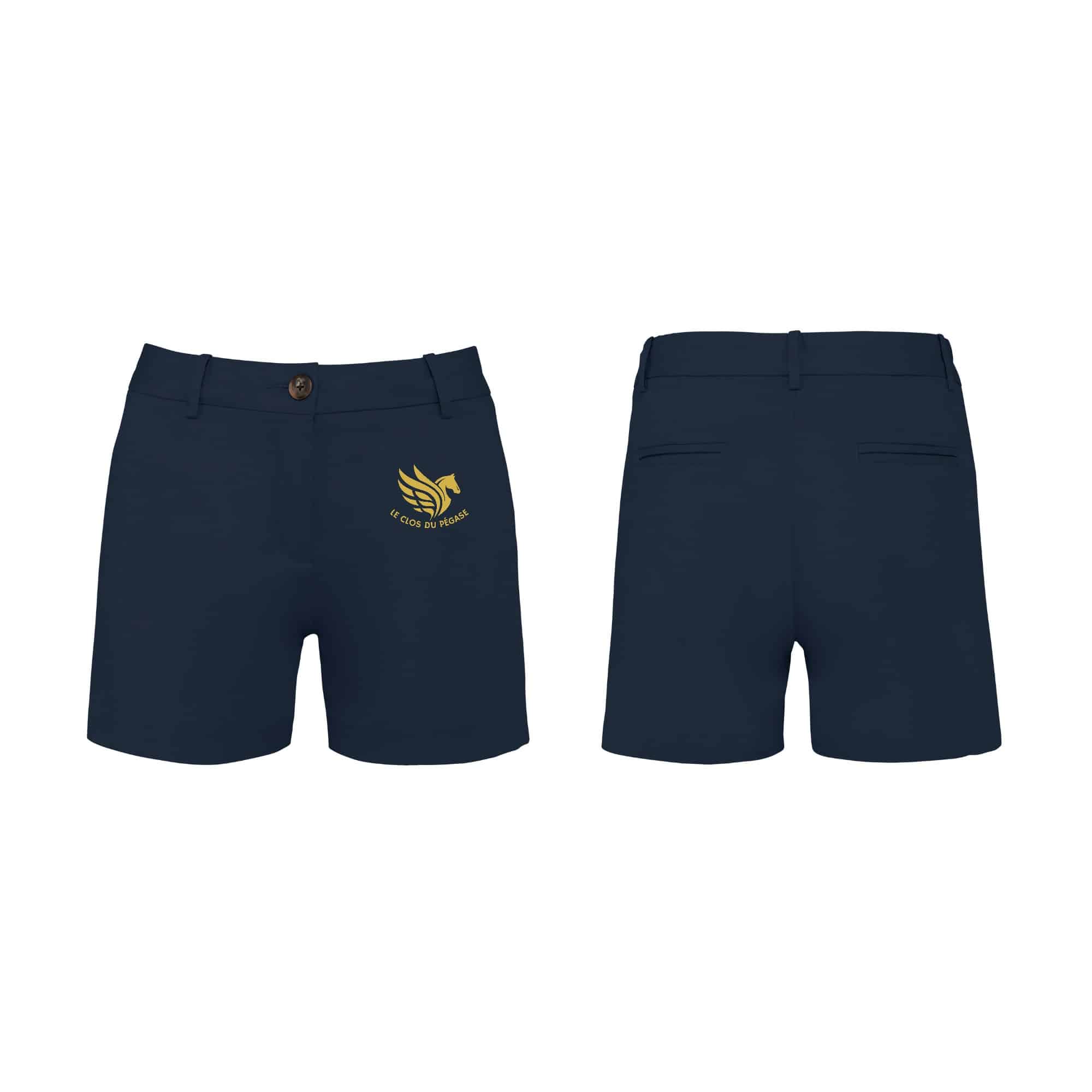 Bermuda chino premium (homme) - Le Clos du Pégase - Navy - NS738