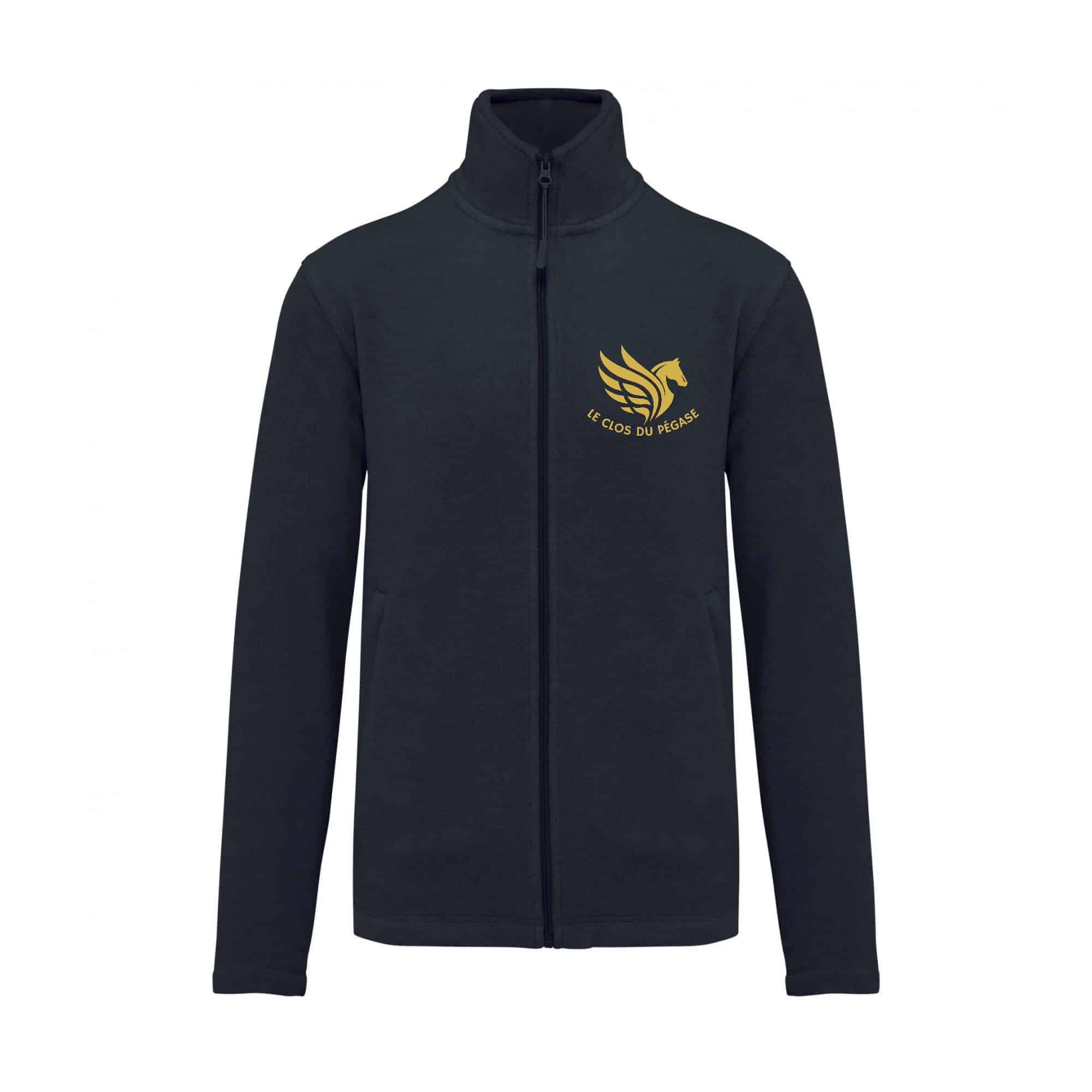 Veste micropolaire zippée (homme) – Le Clos du Pégase - Navy – K911