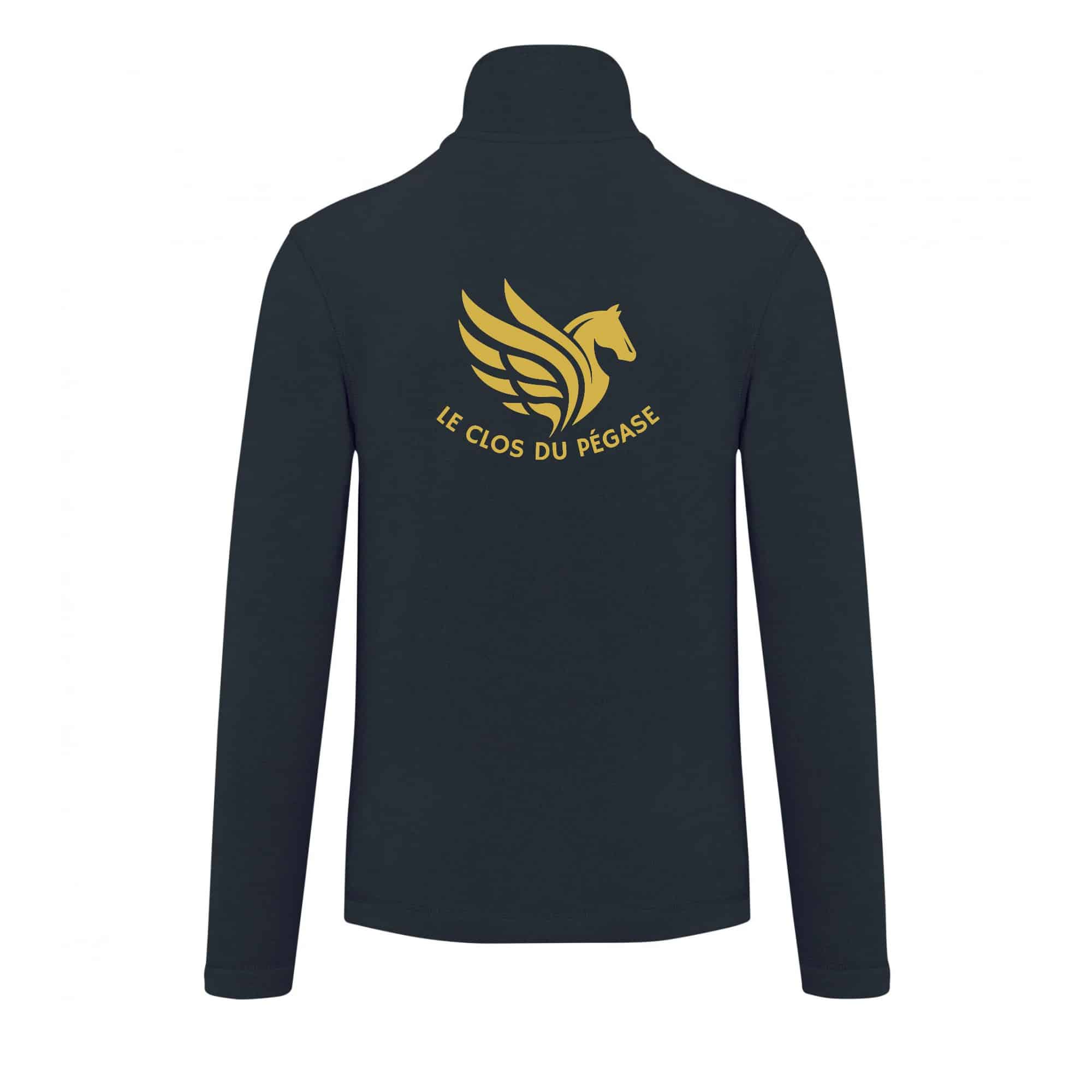 Veste micropolaire zippée (homme) – Le Clos du Pégase - Navy – K911 – Image 3