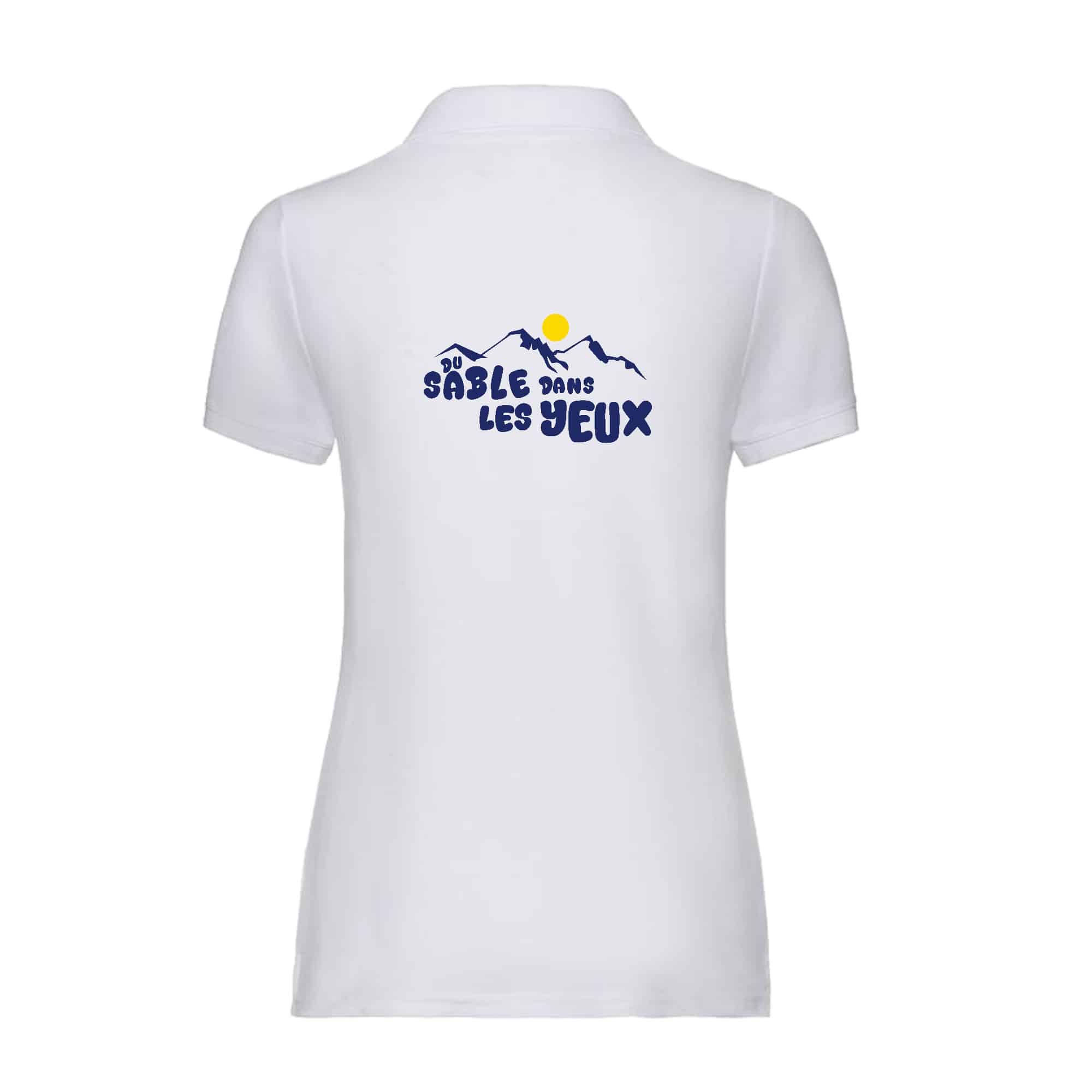 POLO (femme) - Association du Sable dans les Yeux - Blanc - BCI1F – Image 3