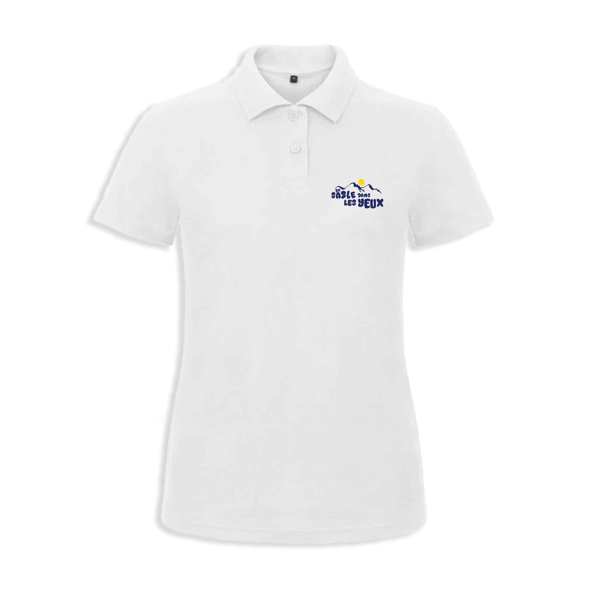 POLO (femme) - Association du Sable dans les Yeux - Blanc - BCI1F