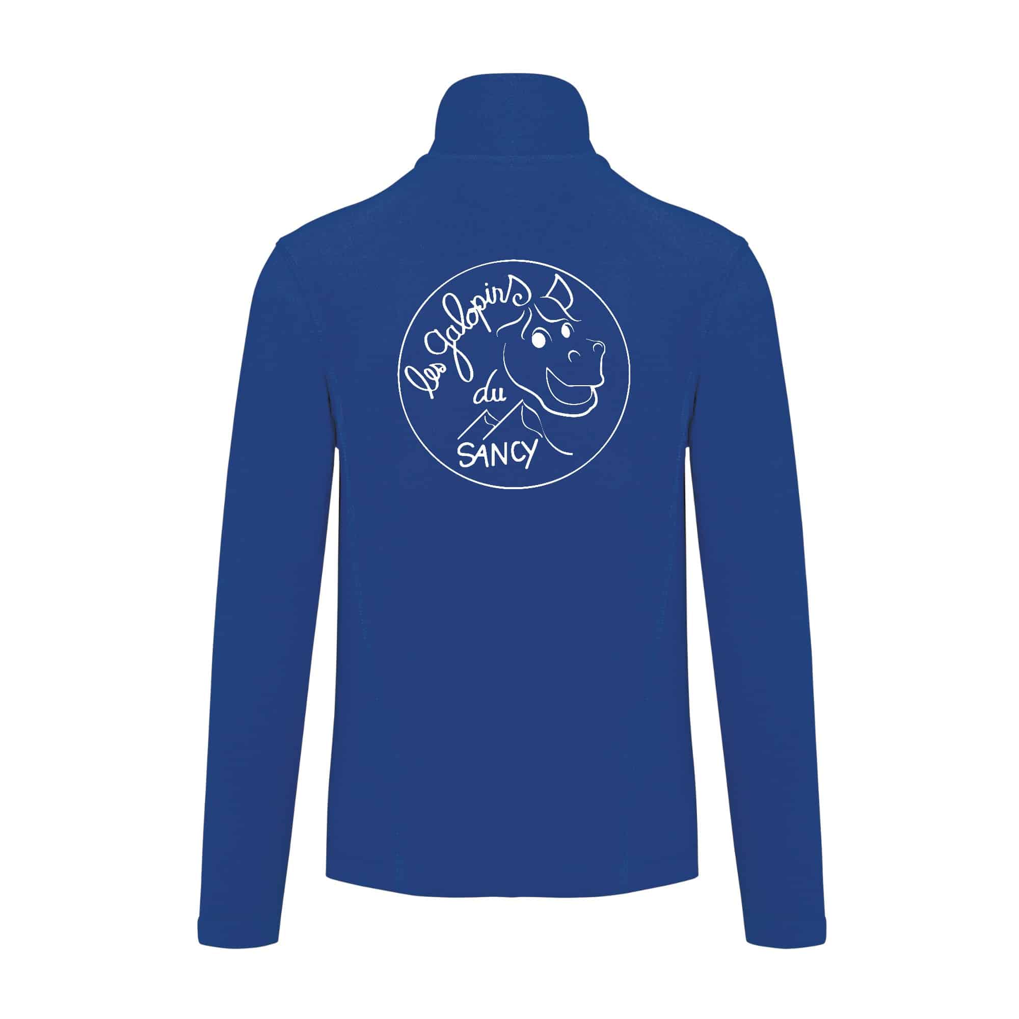 Veste micropolaire zippée (enfant) – Galopins du Sancy - Bleu roi – K920 – Image 3