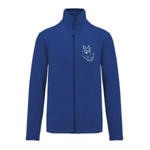 Veste micropolaire zippée (enfant) – Galopins du Sancy - Bleu roi – K920