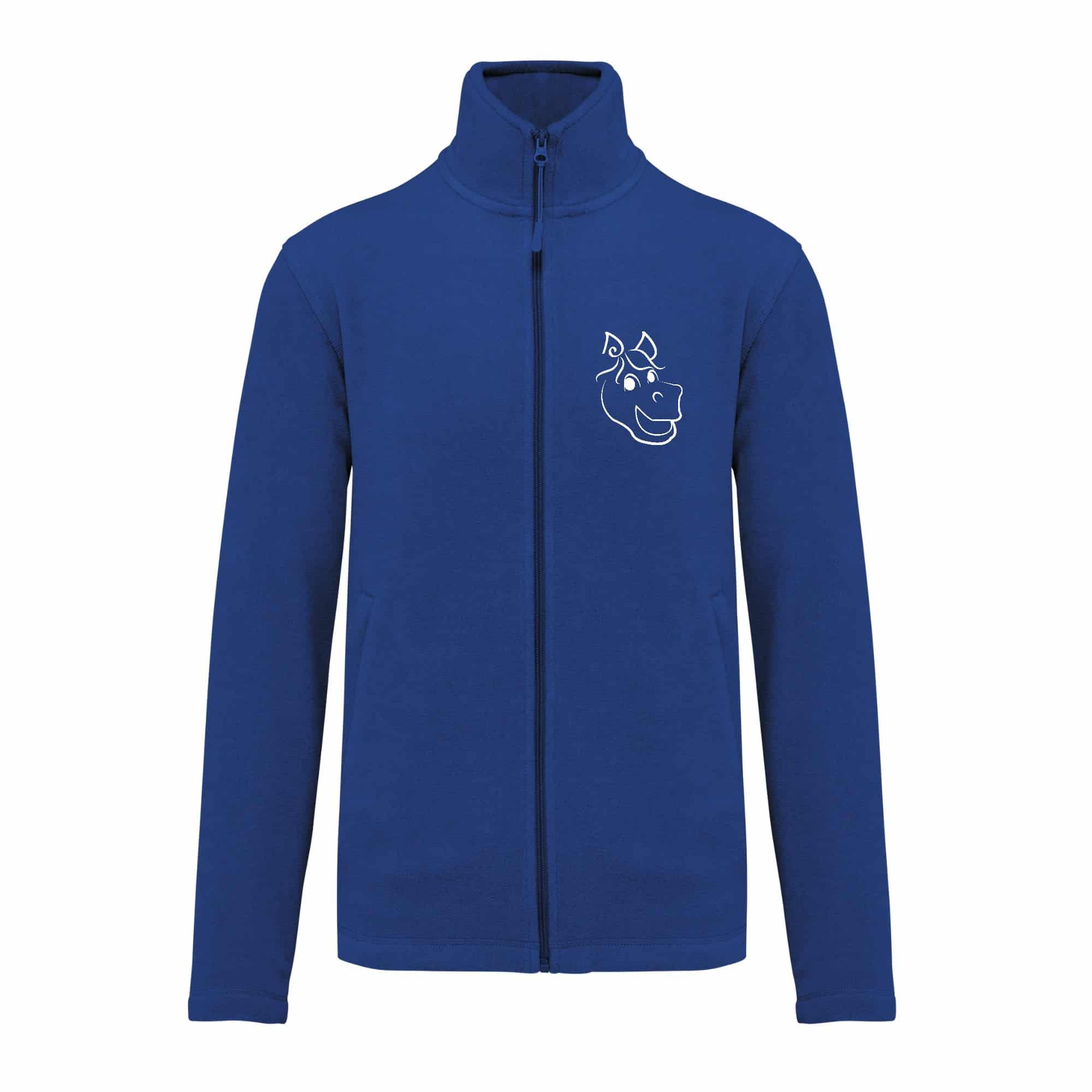 Veste micropolaire zippée (enfant) – Galopins du Sancy - Bleu roi – K920