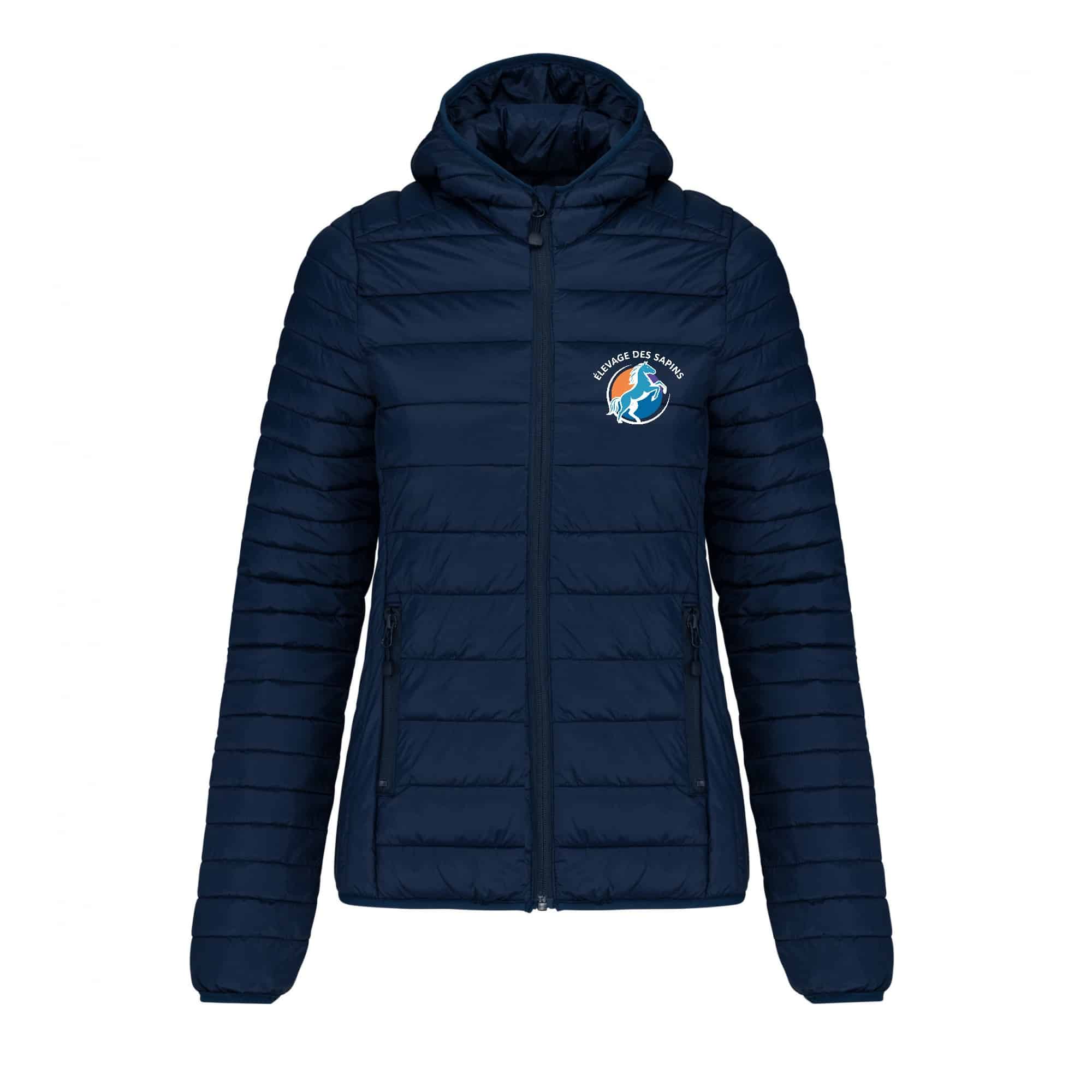 DOUDOUNE AVEC MANCHES ET CAPUCHE (femme) - Élevage des sapins - Navy - K6111