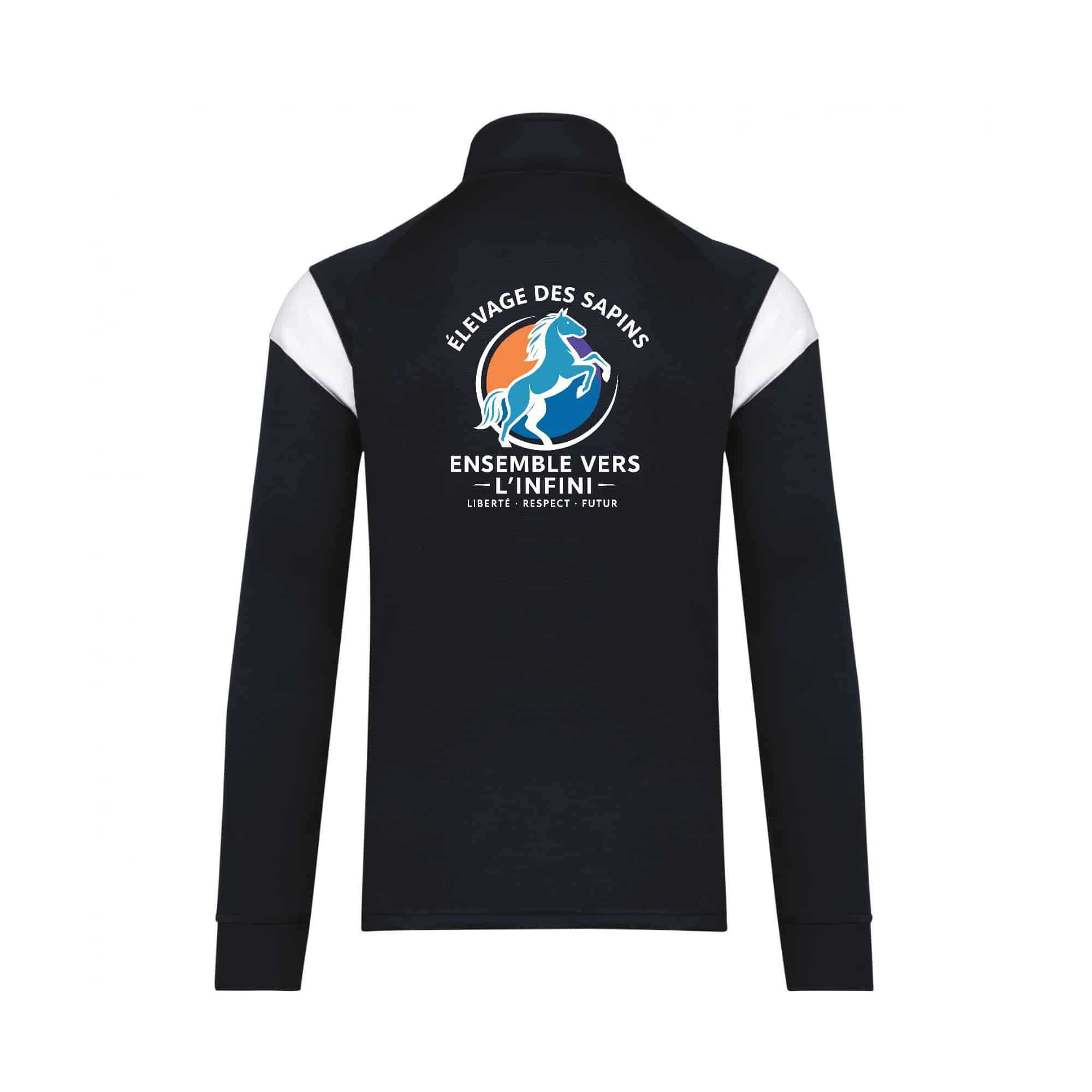 Veste de survêtement zippée (enfant) - Élevage des sapins - Navy - PA391 – Image 2